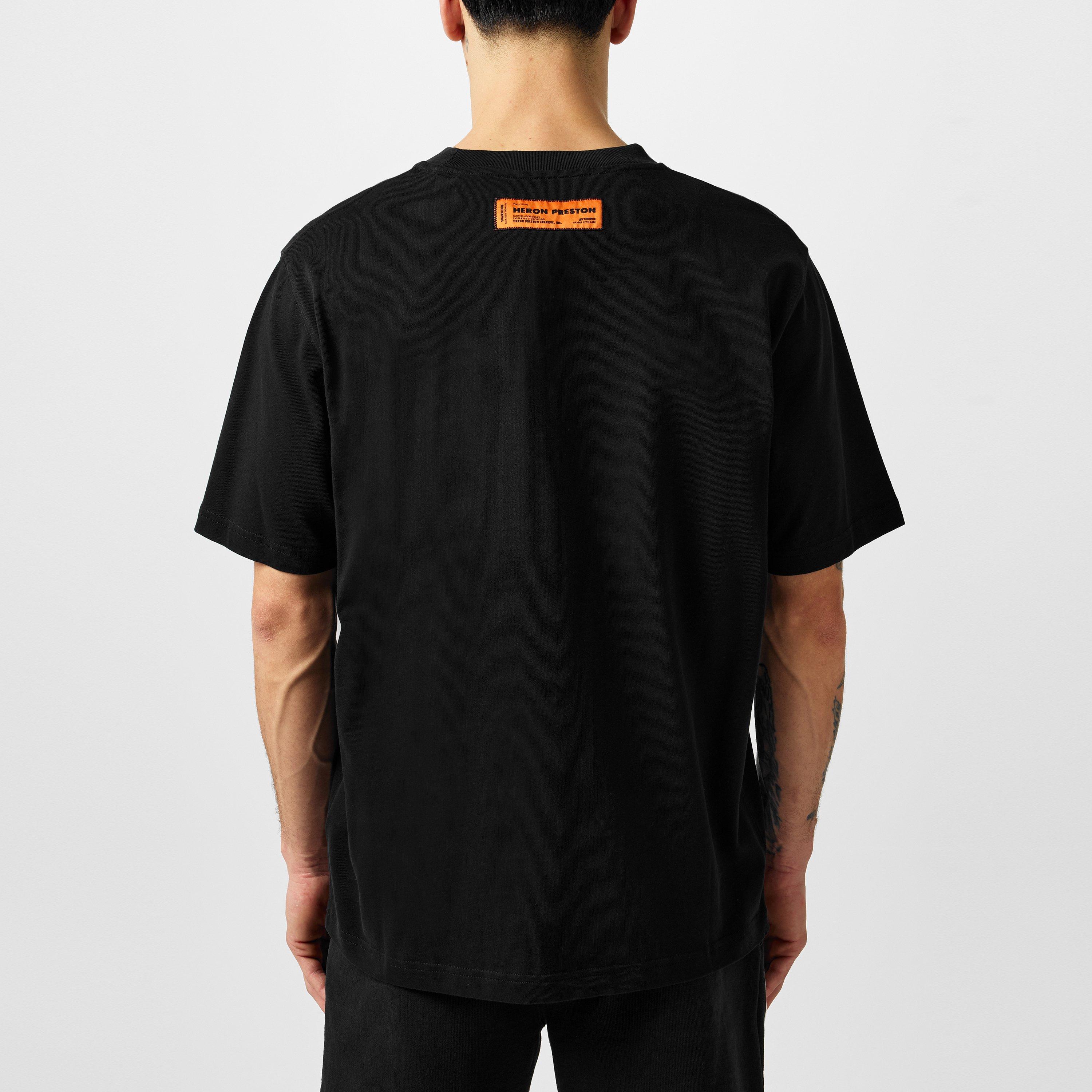 Black - Heron Preston - Men's Regular Fit Collar Logo T-Shirt - 3