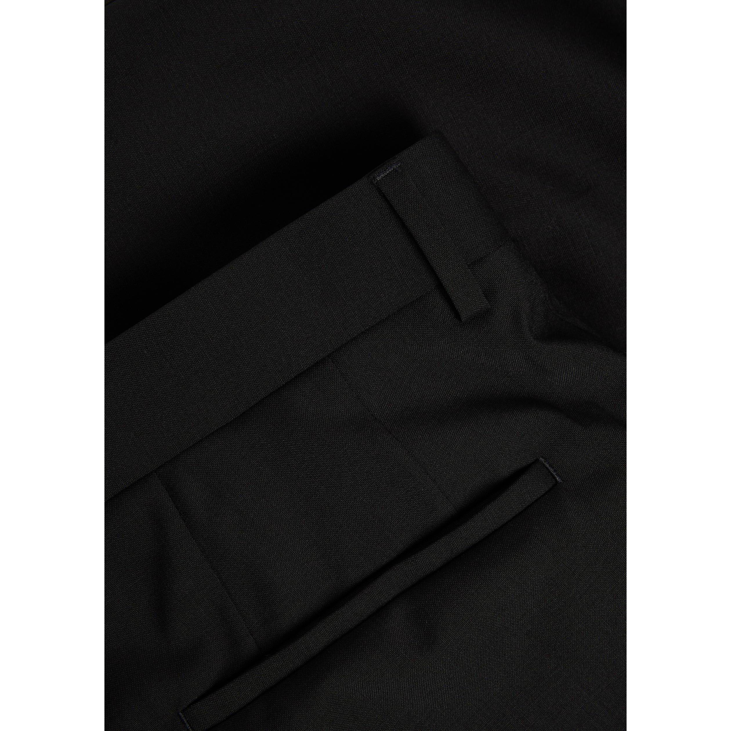 BLACK - Boss - Men's Genius Wool Suit Trousers - 4