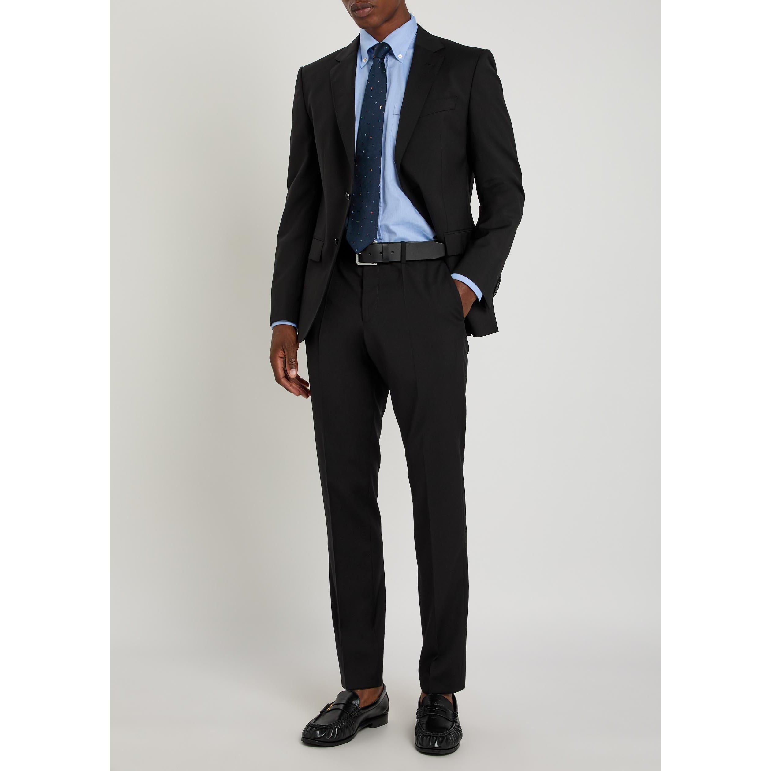 BLACK - Boss - Men's Genius Wool Suit Trousers - 5