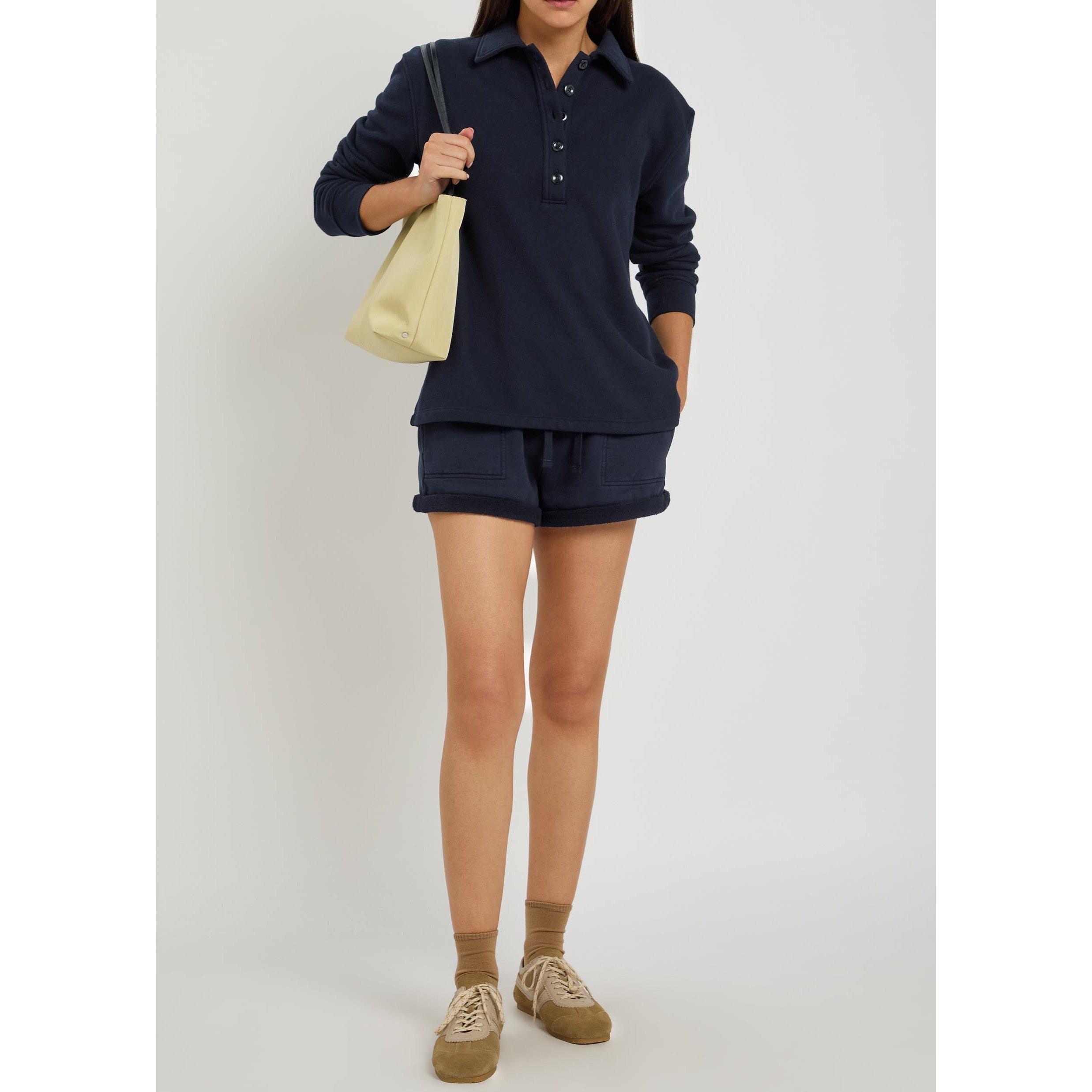 NAVY - Citizens Of Humanity - Women's Viveene Rolled Cotton Jogger Shorts - 5