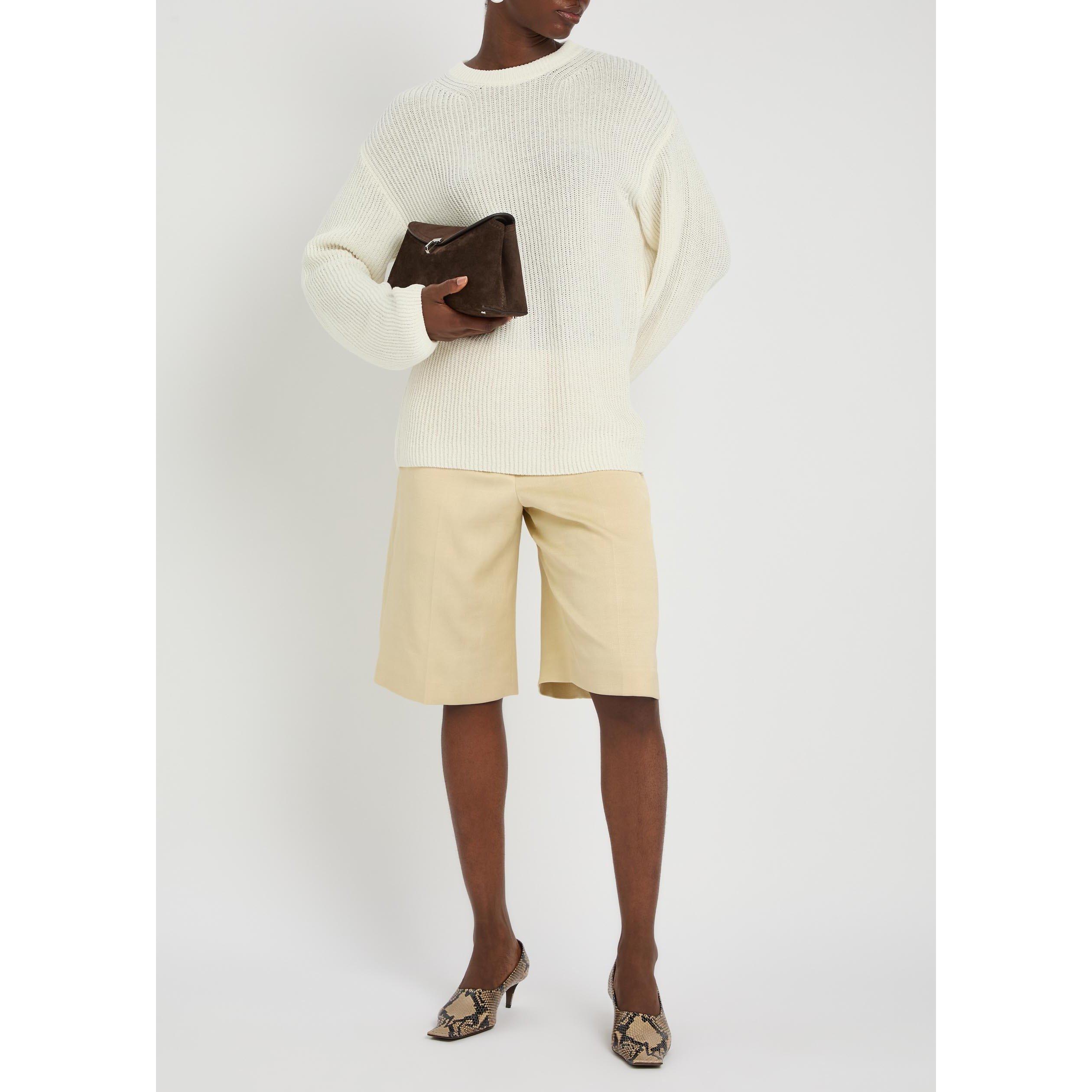 BEIGE - Another Tomorrow - BERMUDA PANT - 5