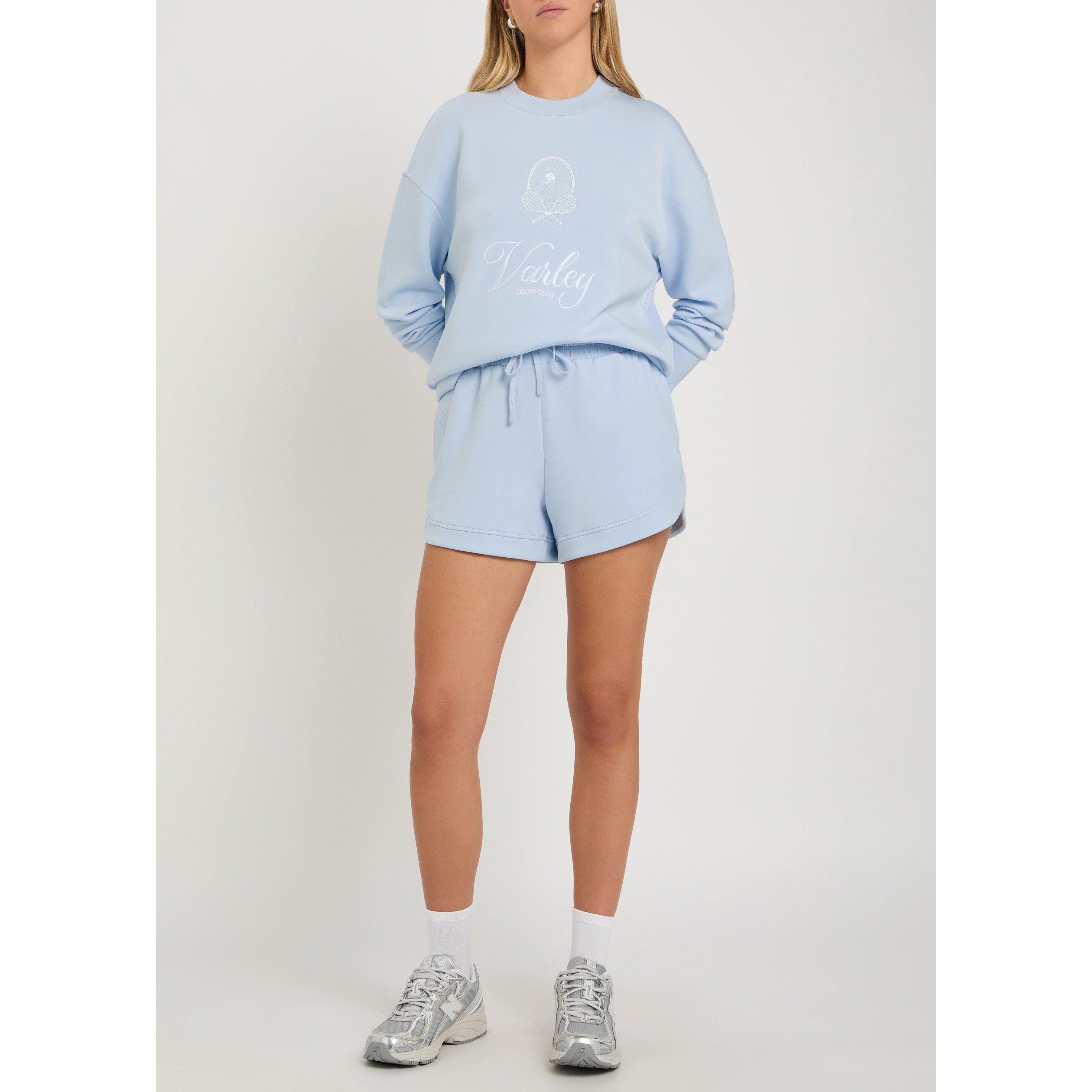 LIGHT BLUE - Varley - Women's Ollie High-Rise Jersey Shorts - 5