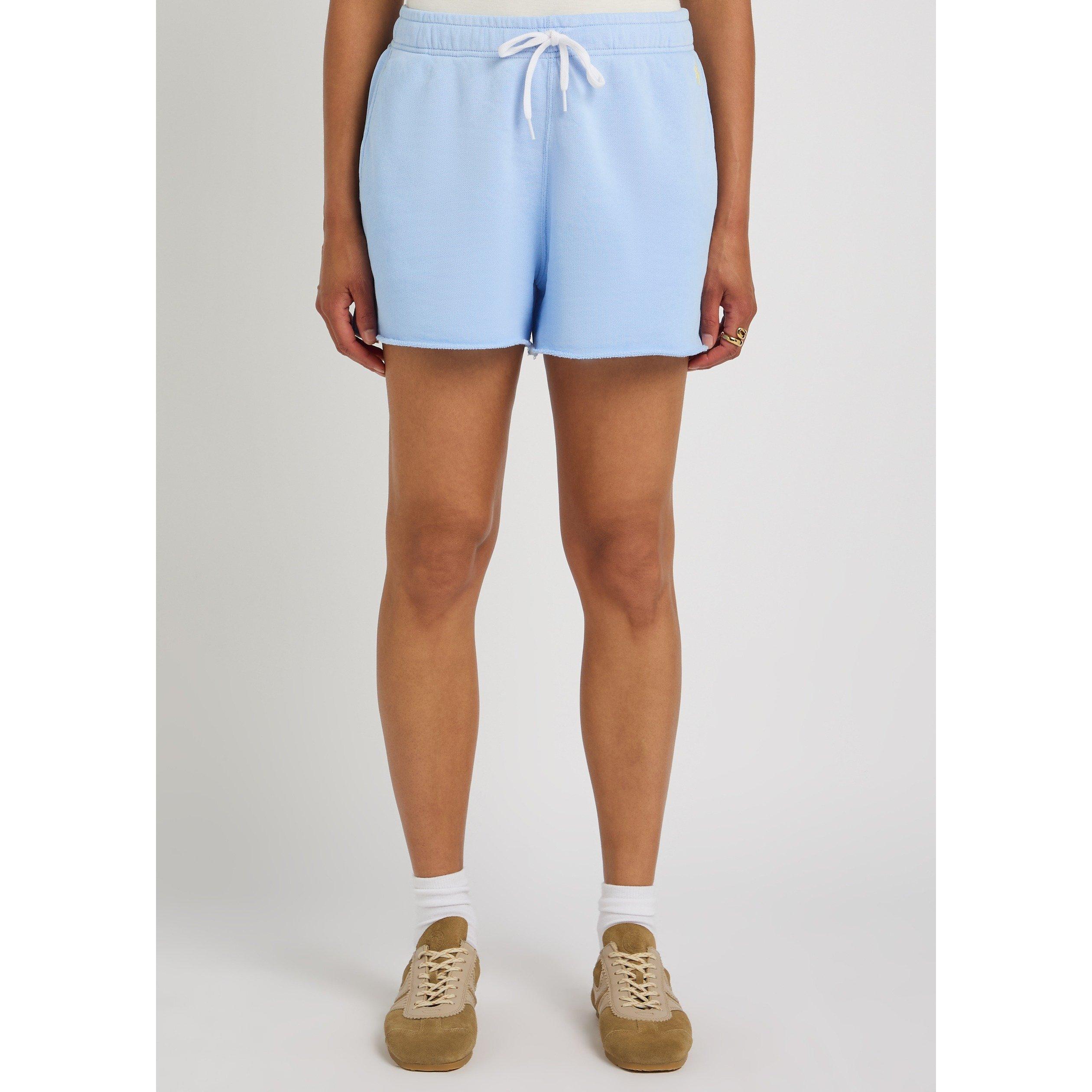 LIGHT BLUE - Polo Ralph Lauren - Women's Cotton Fleece Jogger Shorts - 2