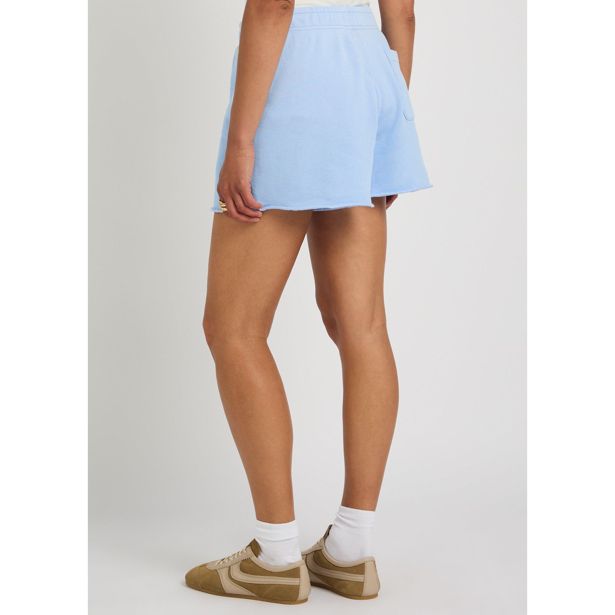 LIGHT BLUE - Polo Ralph Lauren - Women's Cotton Fleece Jogger Shorts - 3