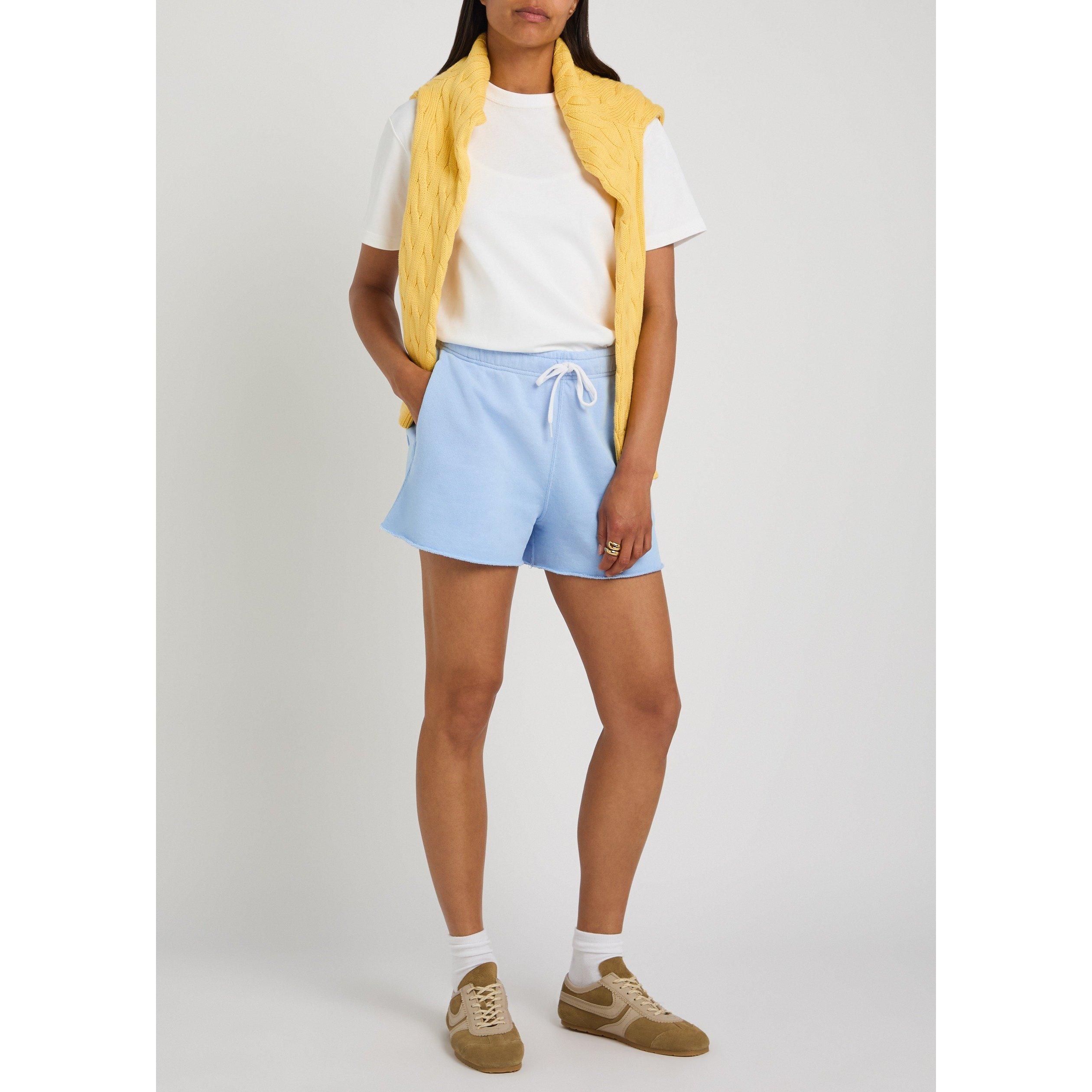 LIGHT BLUE - Polo Ralph Lauren - Women's Cotton Fleece Jogger Shorts - 5