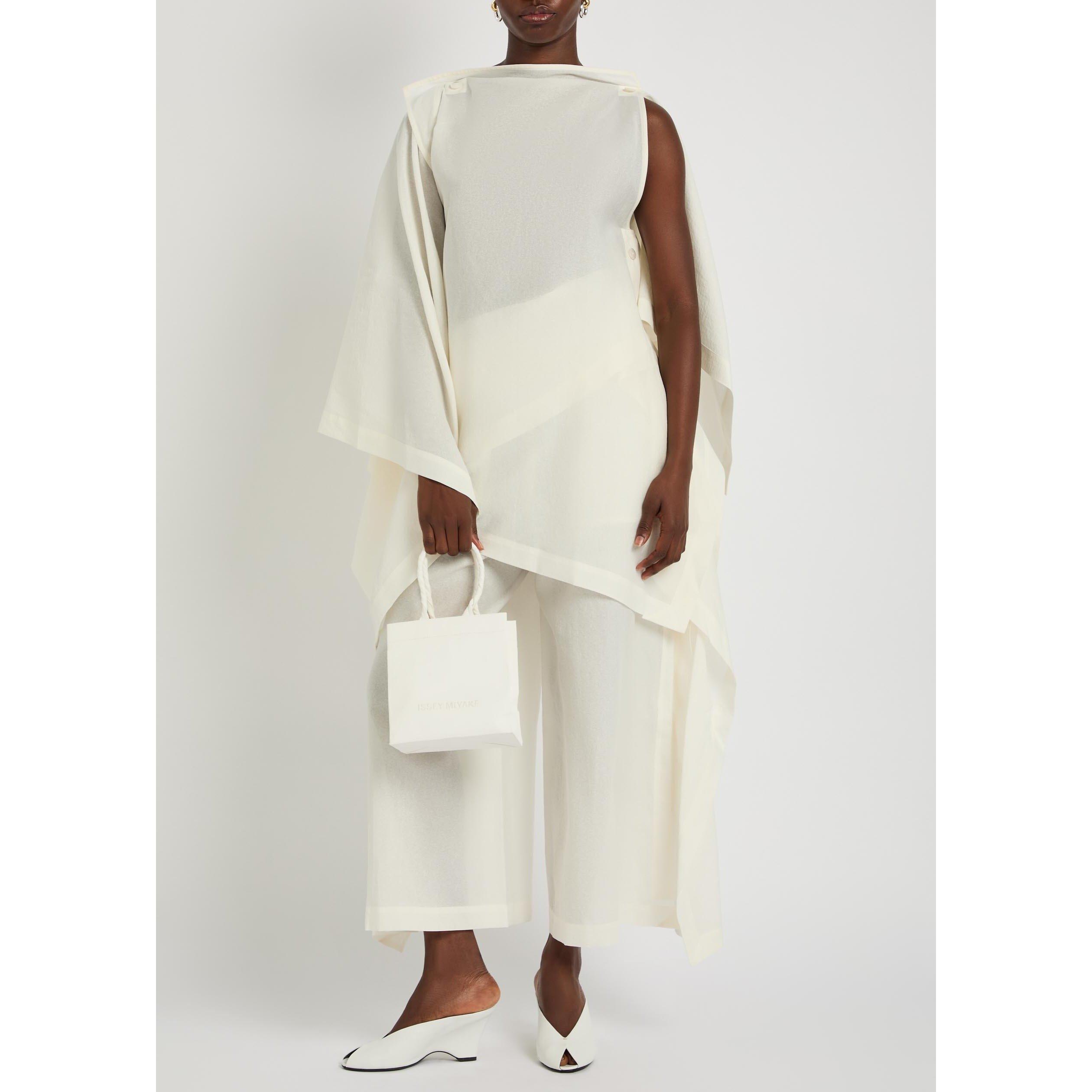 WHITE - Issey Miyake - Women's All Squares Paper Blend Blouse - 5