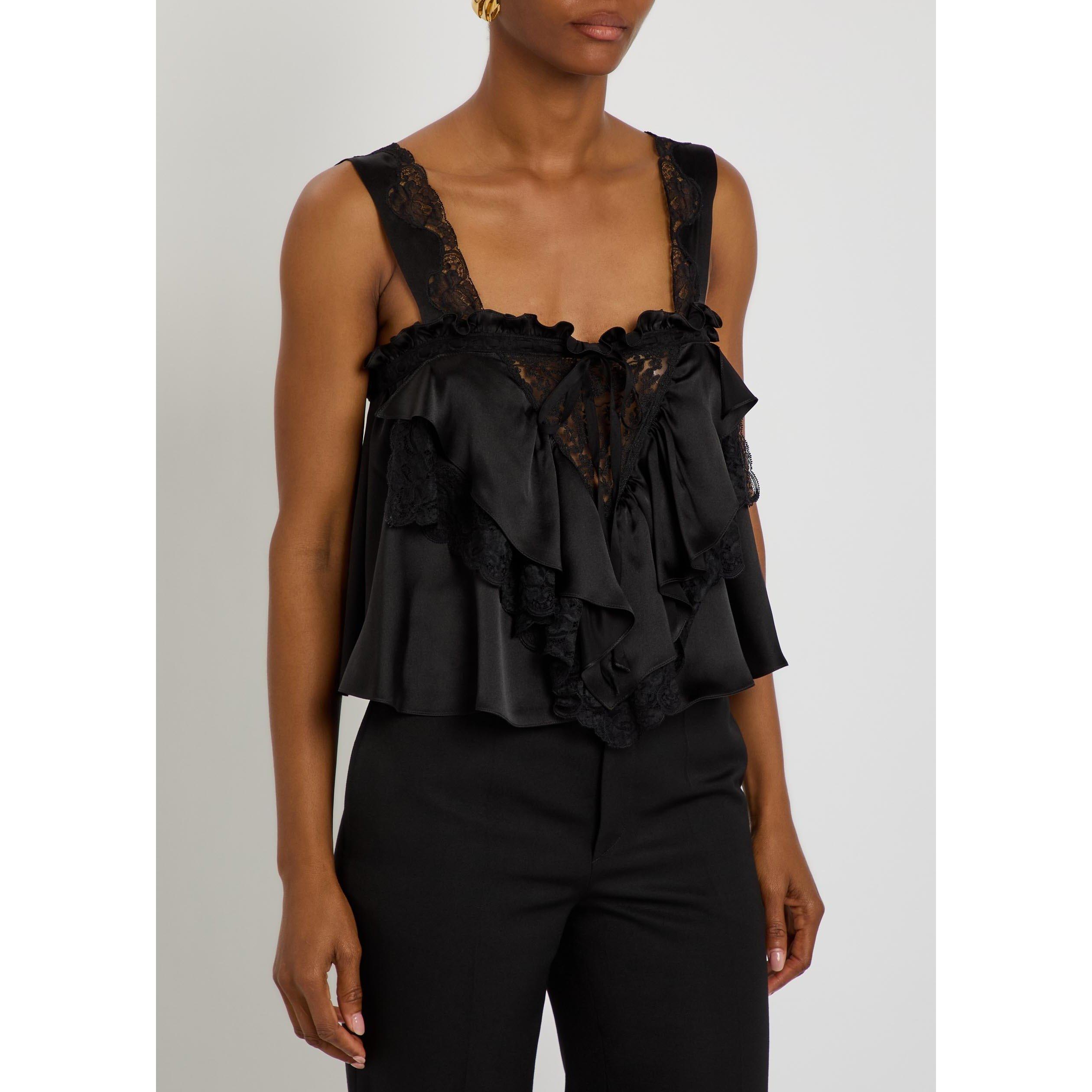 BLACK - Chloe - Women's Silk Sleeveless Blouse - 2
