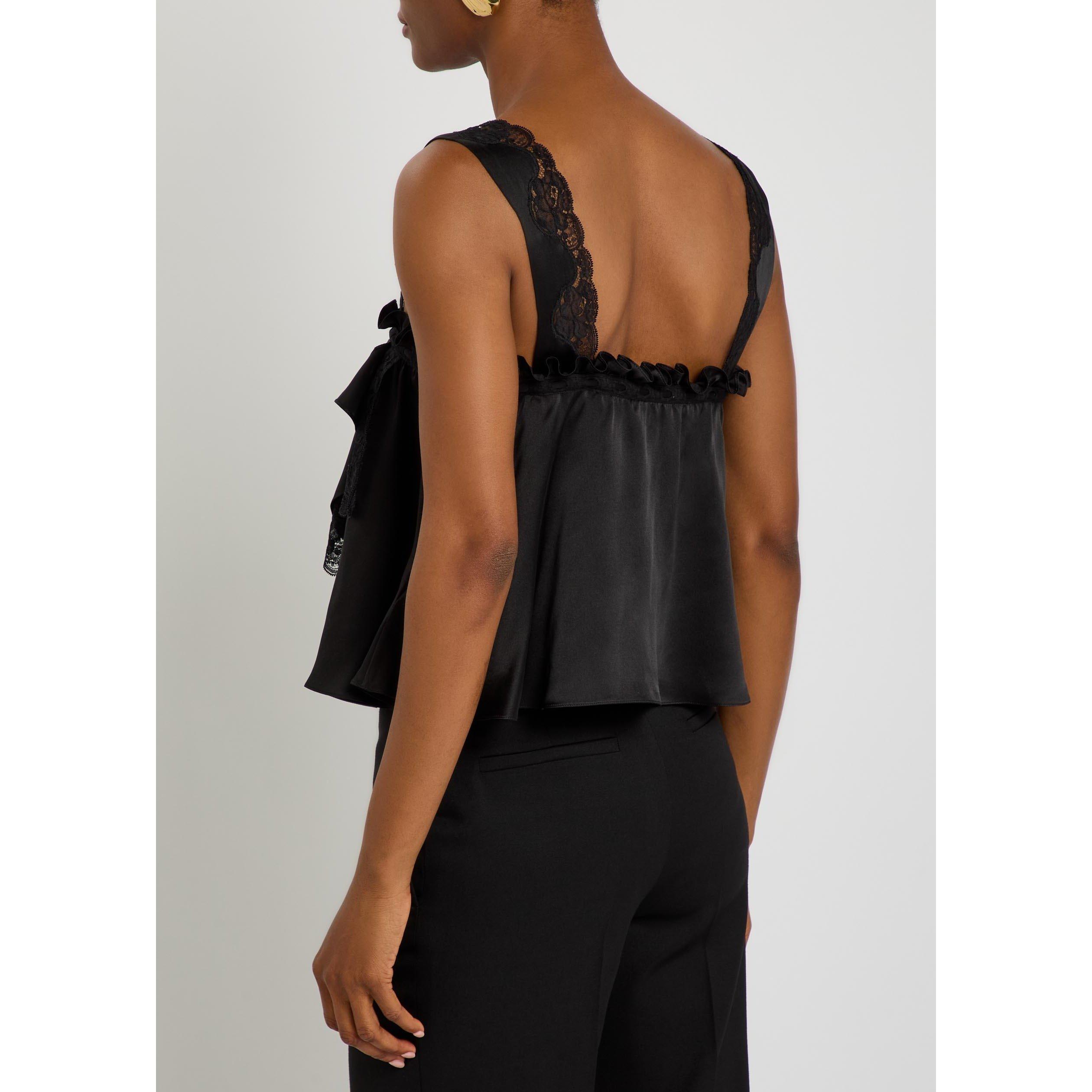 BLACK - Chloe - Women's Silk Sleeveless Blouse - 3