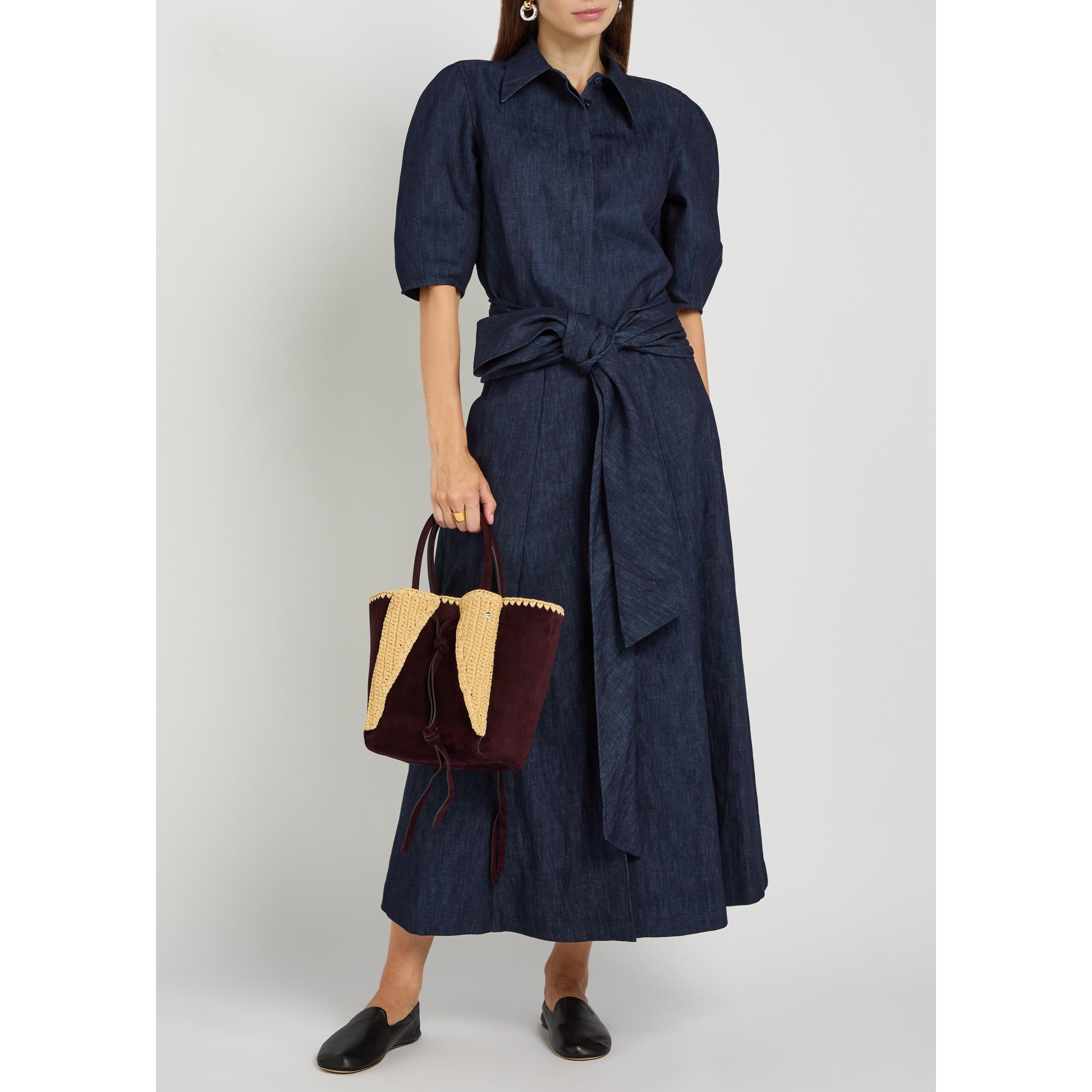 DENIM - Gabriela Hearst - Women's Sansi Cotton-Linen Short-Sleeve Blouse - 5