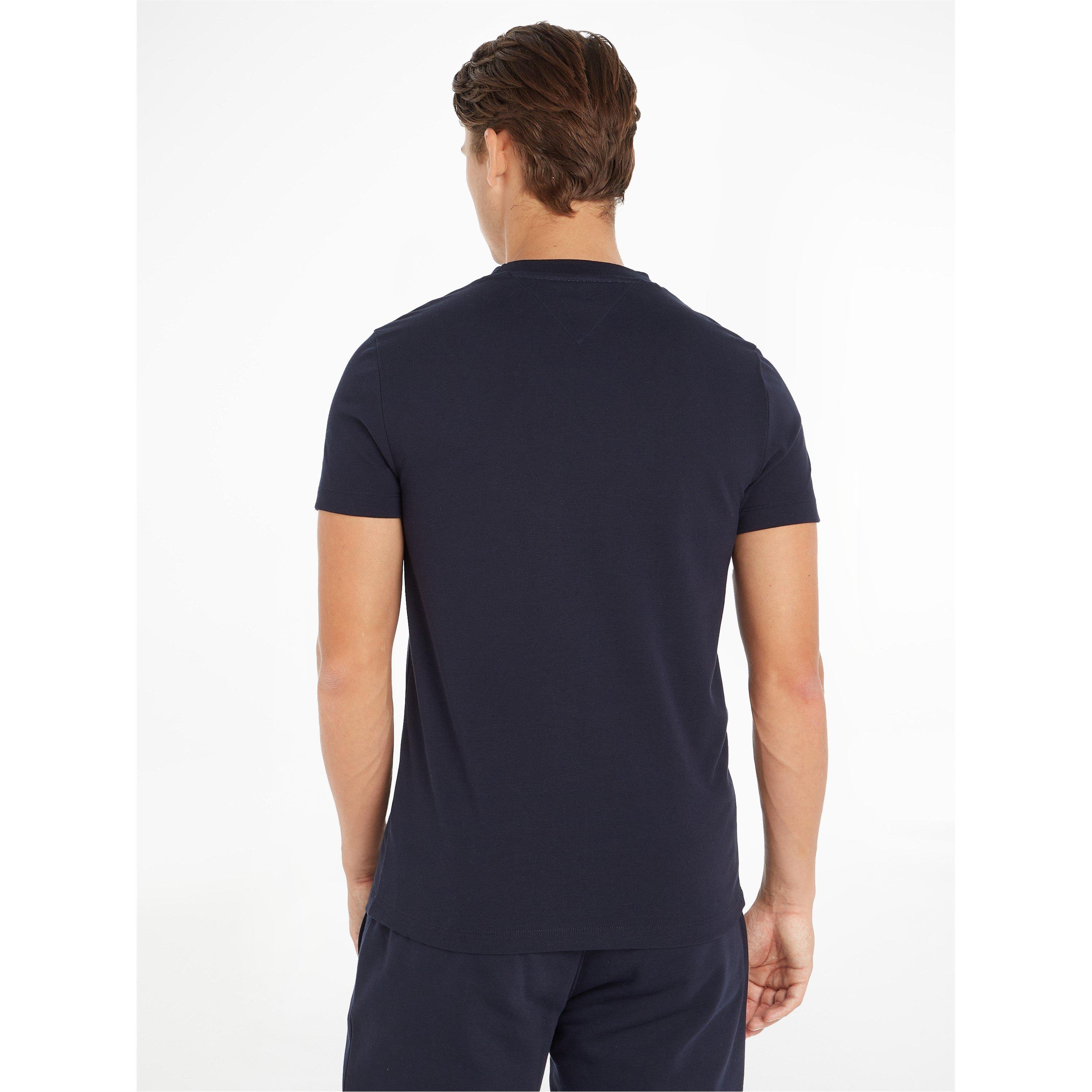 Desert Sky - Tommy Hilfiger - Logo Slim Fit Pique Tee Shirt - 3