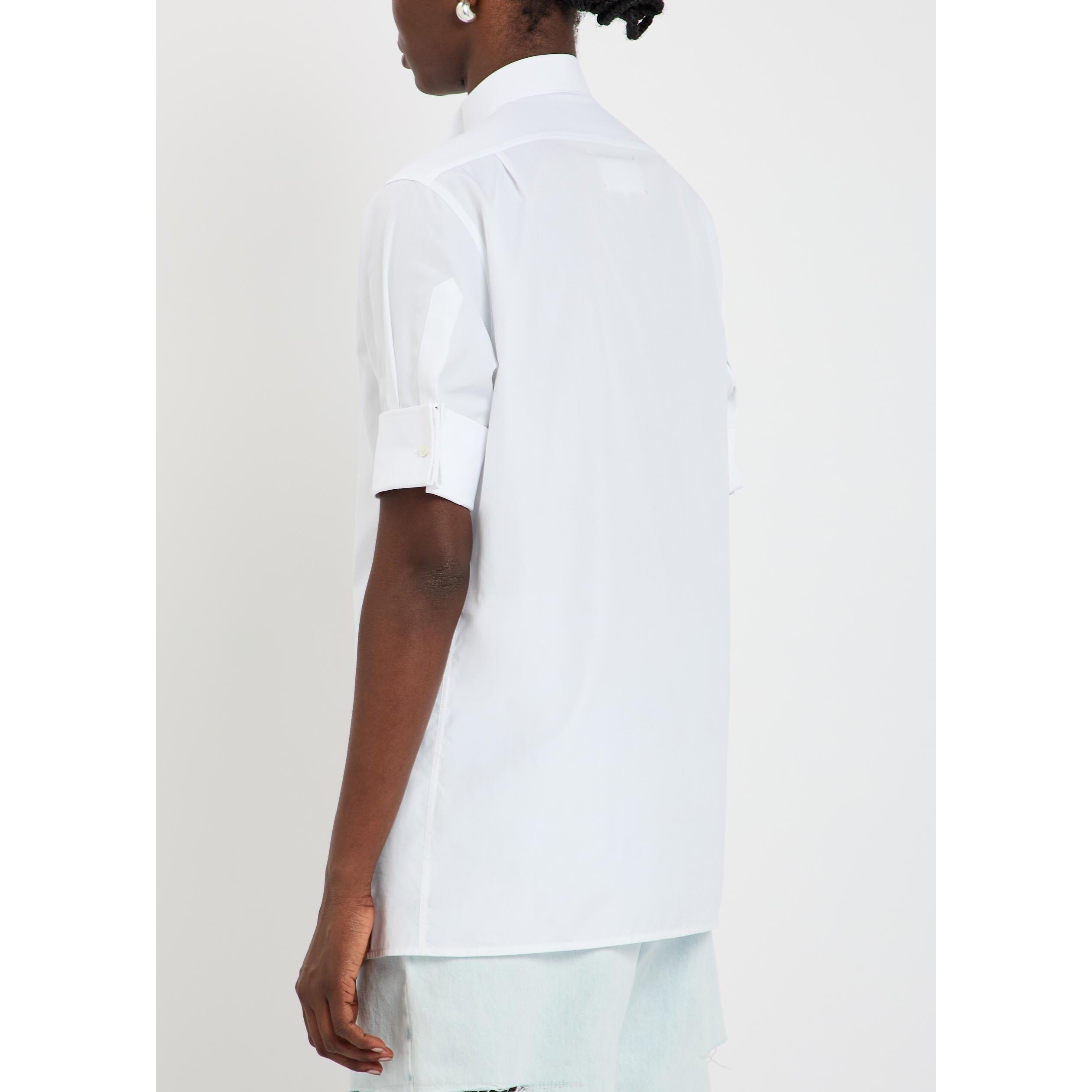 WHITE - Maison Margiela - SNAPPED BUTTON SHORT SLEEVES S - 3