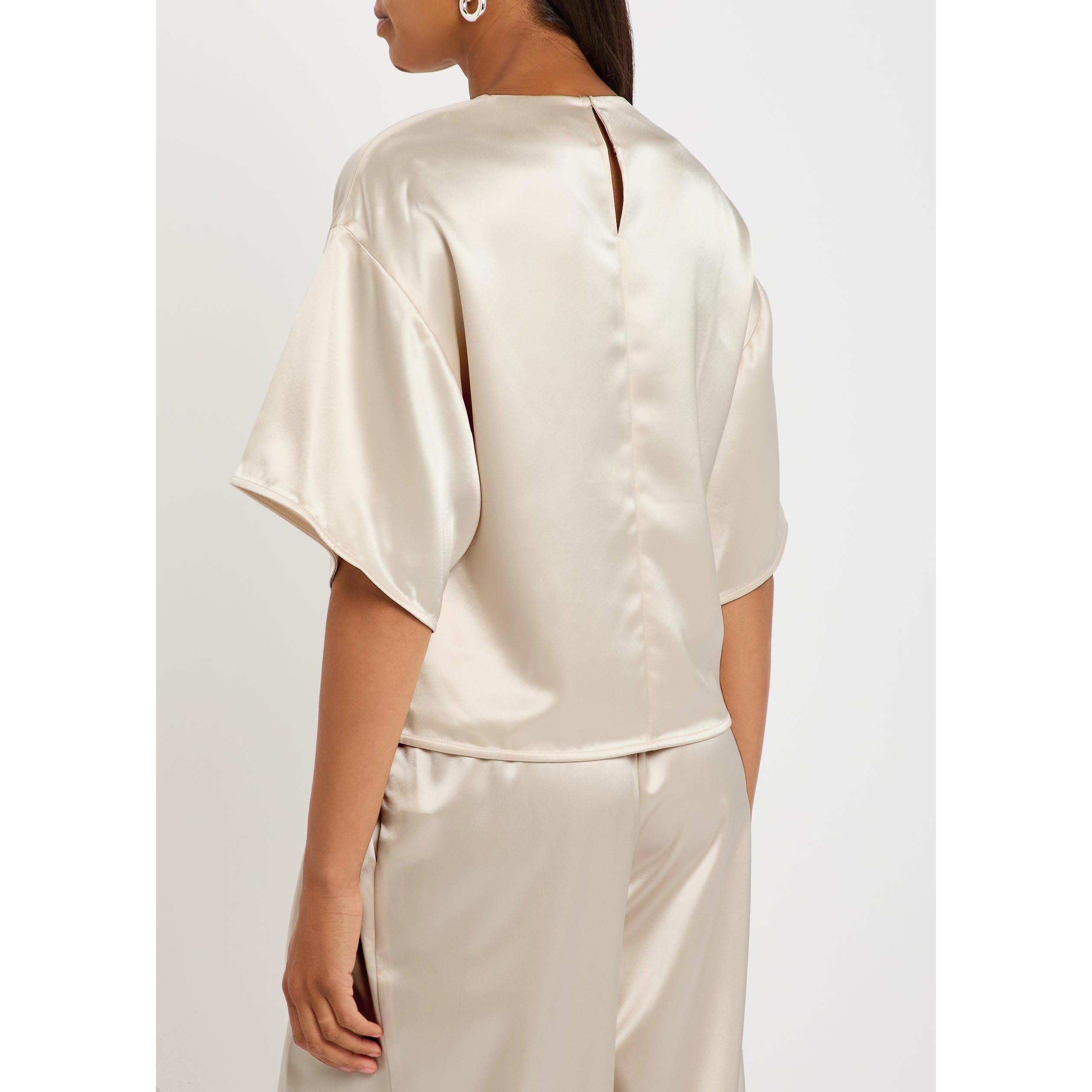 GREY - Jonathan Simkhai - Women's Alina Oversized-Fit Satin Blouse - 3