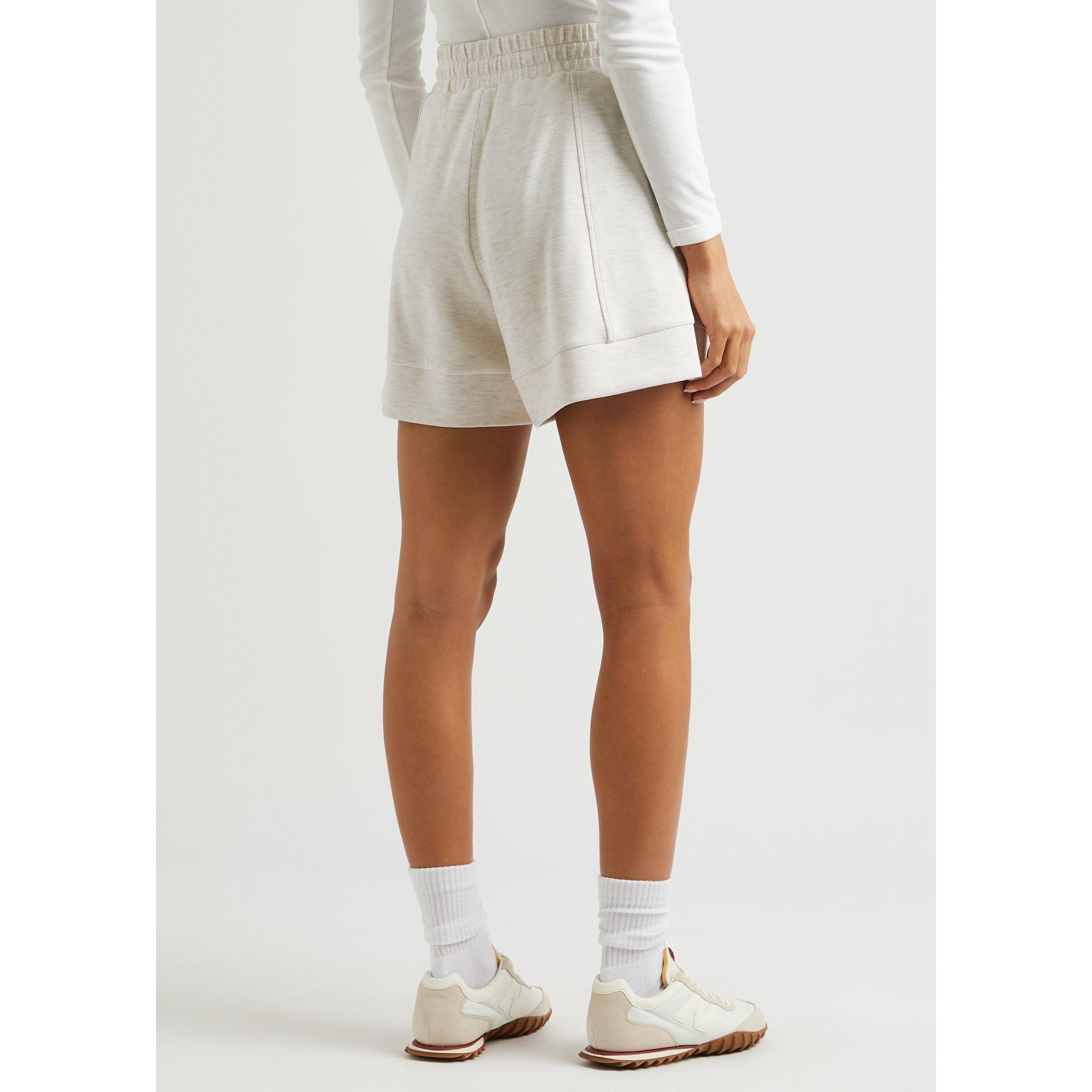 IVORY - Varley - Women's Alder High-Waisted Relaxed-Fit Jersey Shorts - 3