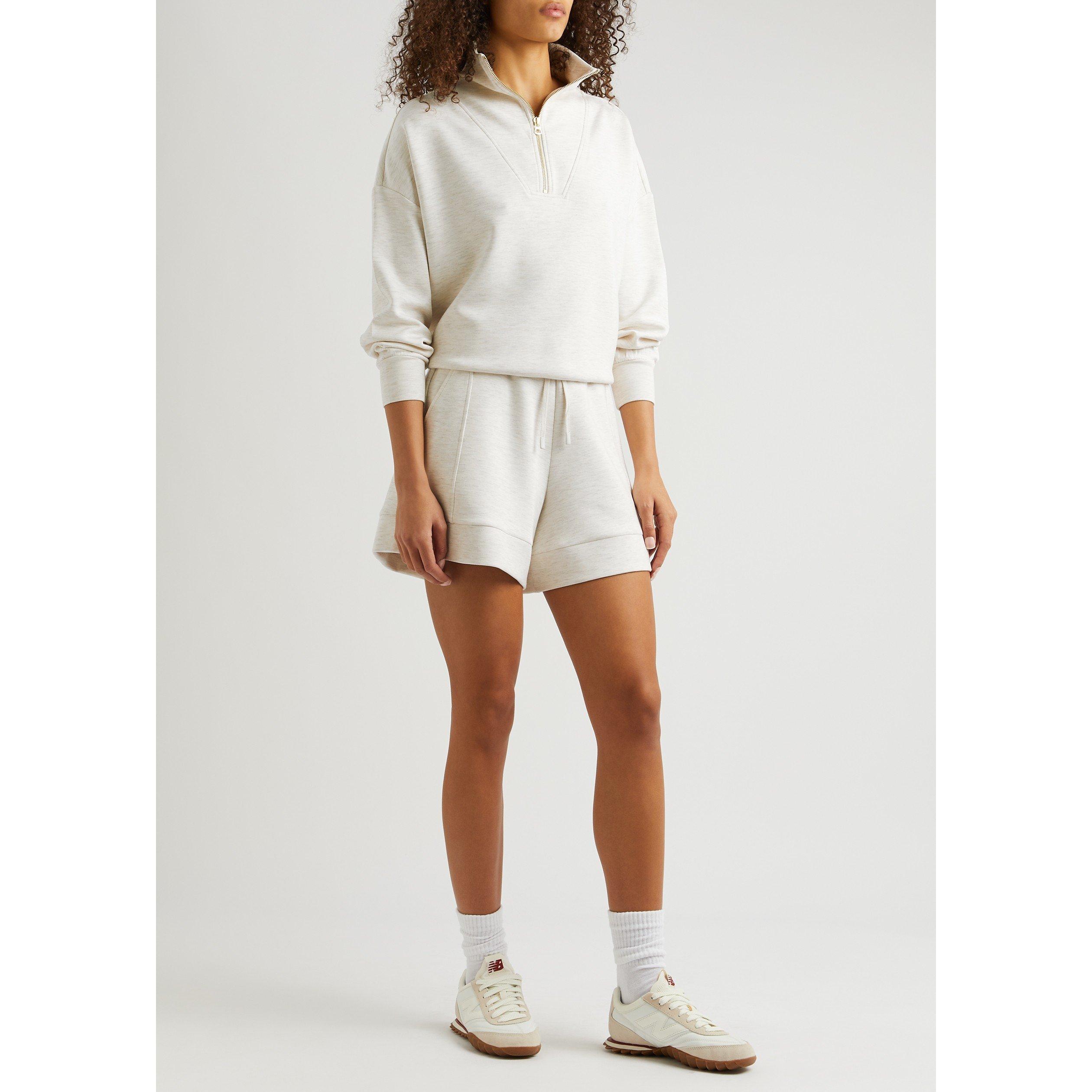 IVORY - Varley - Women's Alder High-Waisted Relaxed-Fit Jersey Shorts - 5
