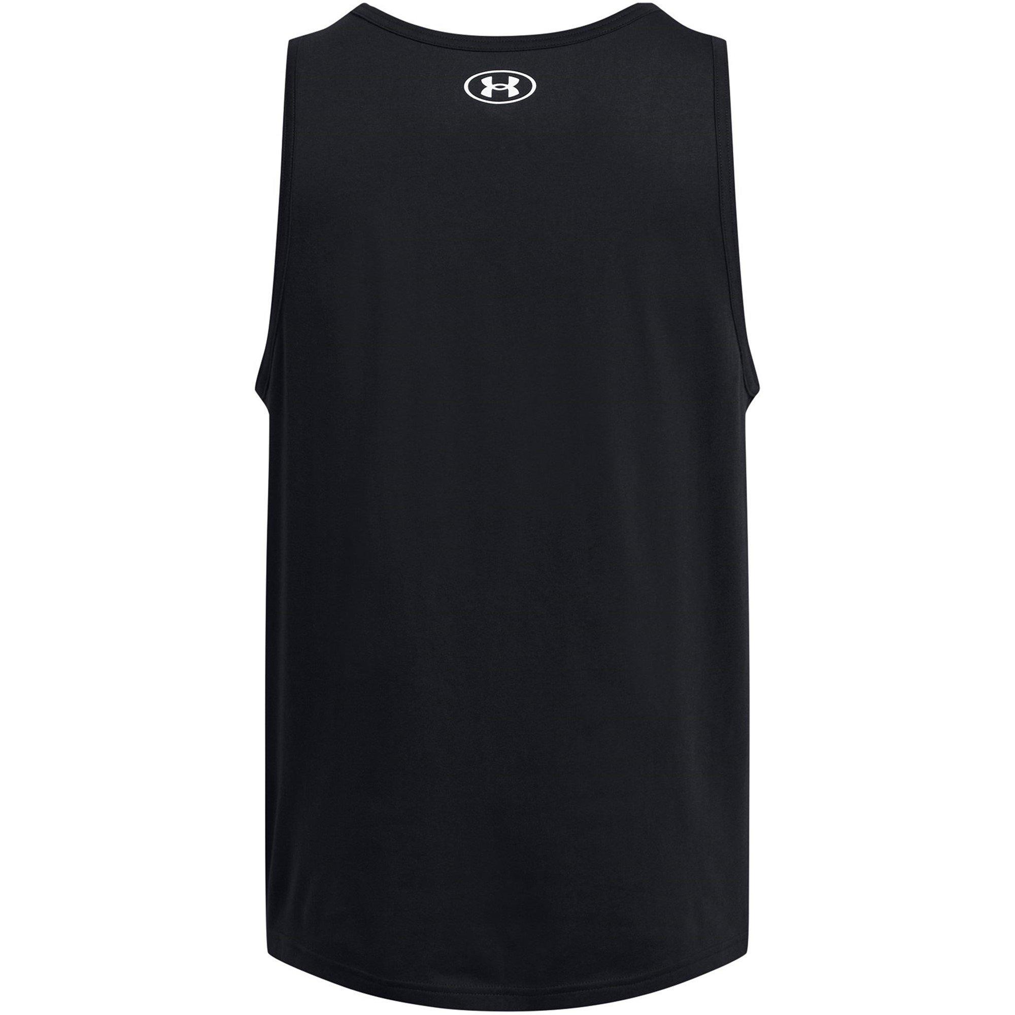 Black/White - Under Armour - Sportstyle Logo Tank Top Mens - 4
