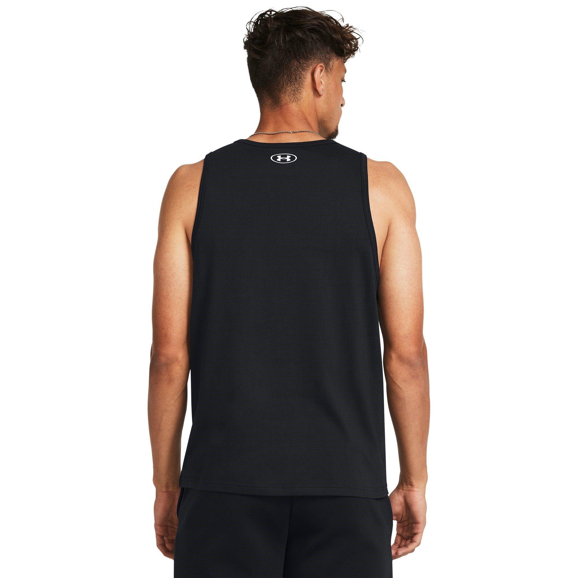 Black/White - Under Armour - Sportstyle Logo Tank Top Mens - 3