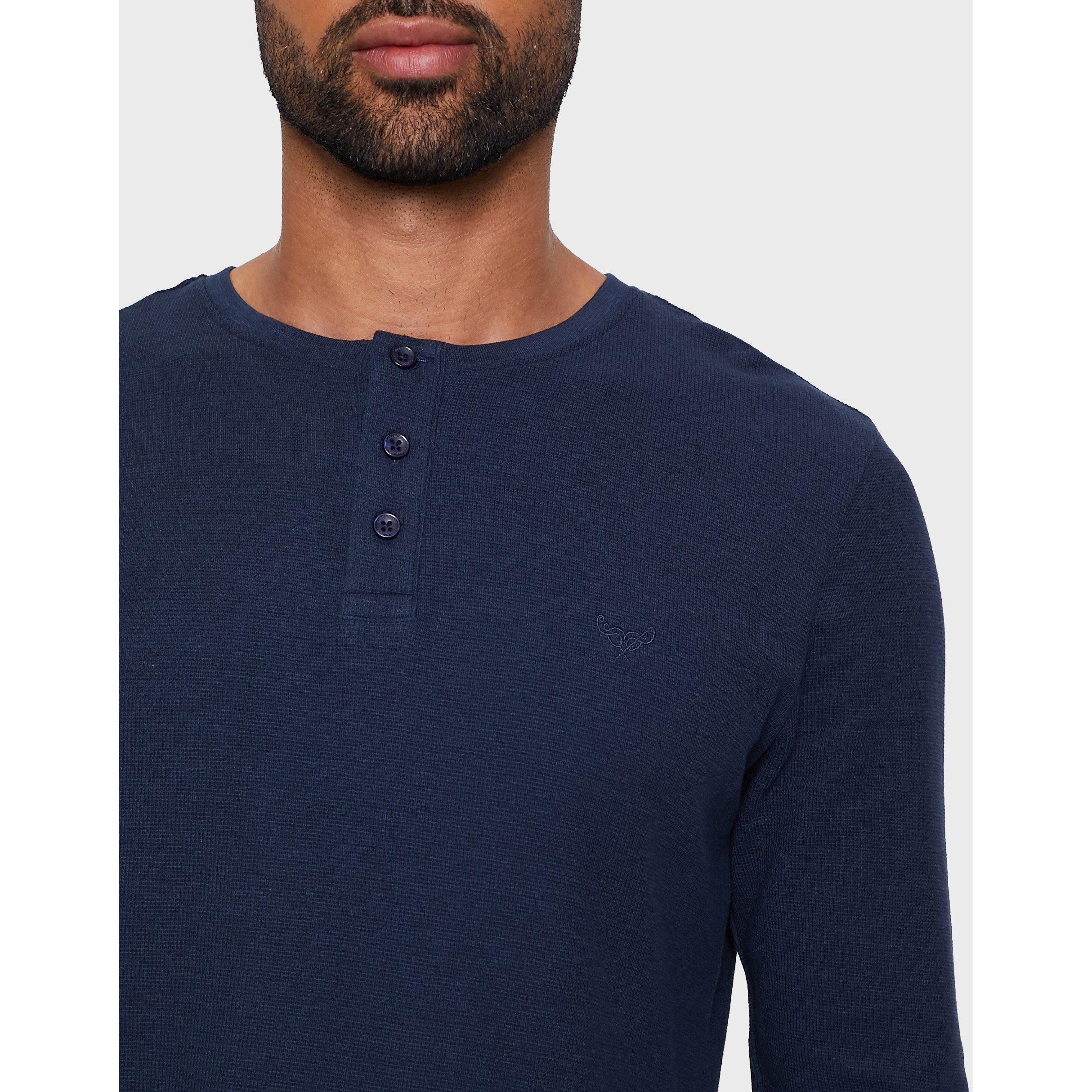 Navy - Threadbare - Men's Long-Sleeve T-Shirt - 4