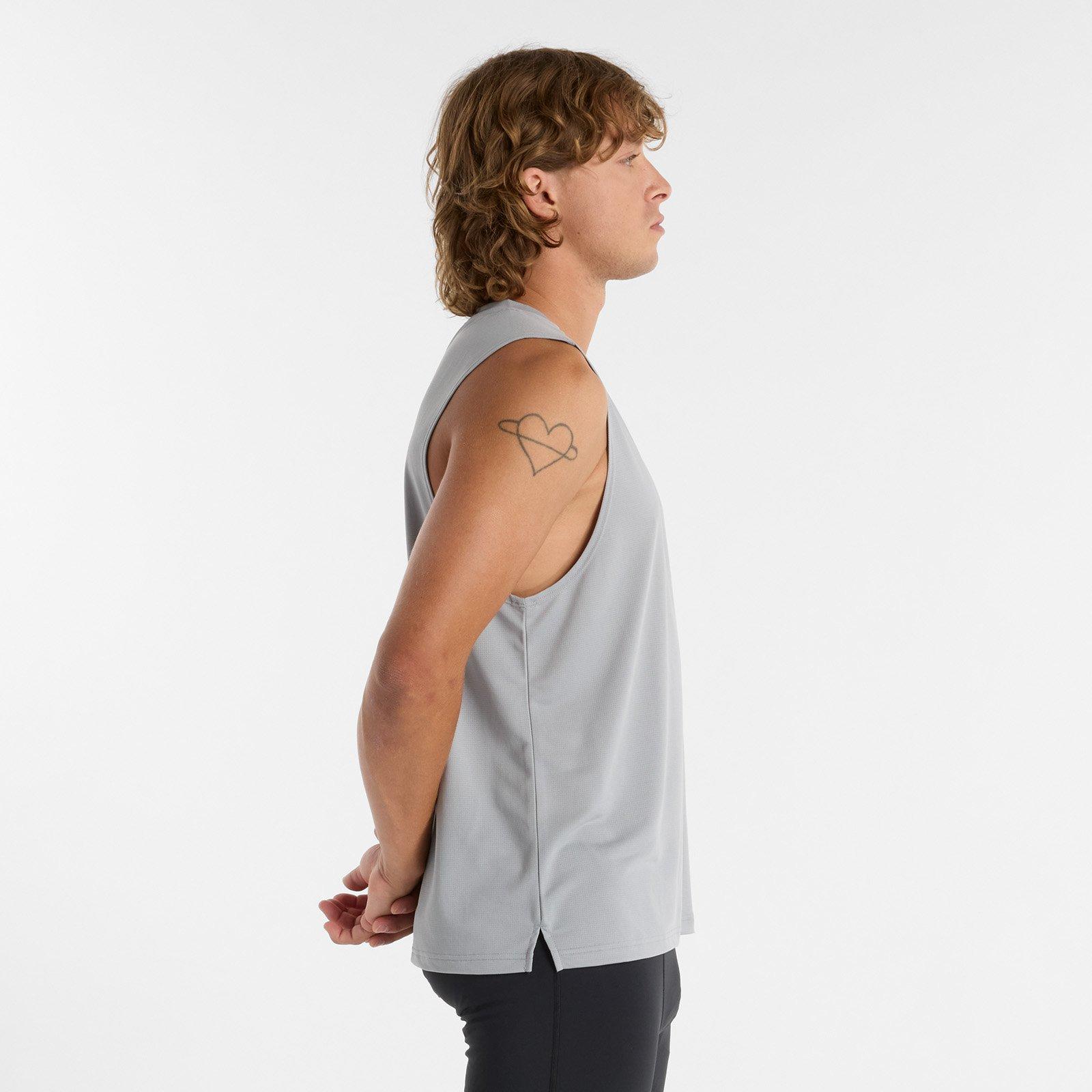 Grey - New Balance - Men's Sport Tank Performance Running Vest - 2