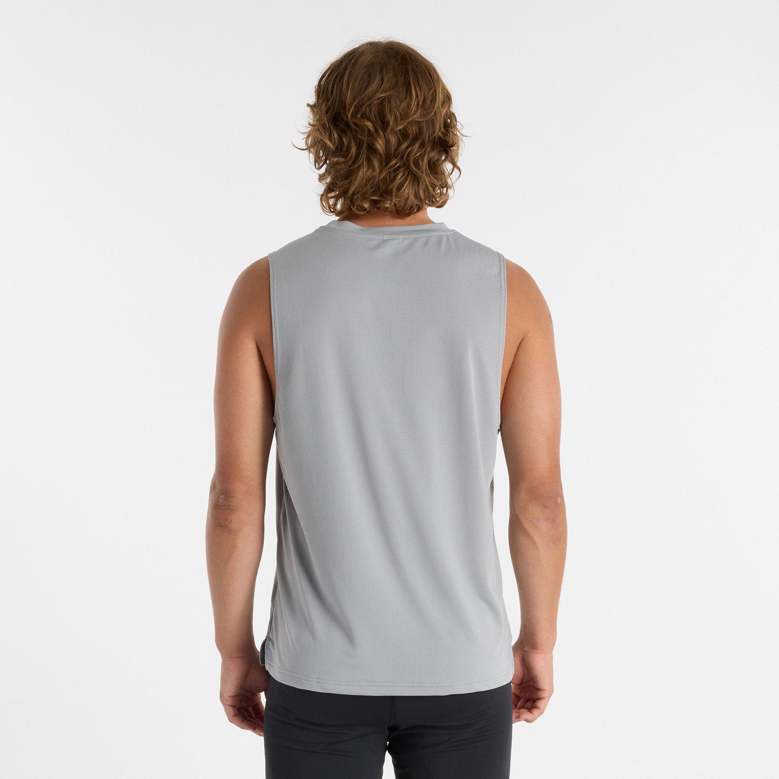 Grey - New Balance - Men's Sport Tank Performance Running Vest - 3