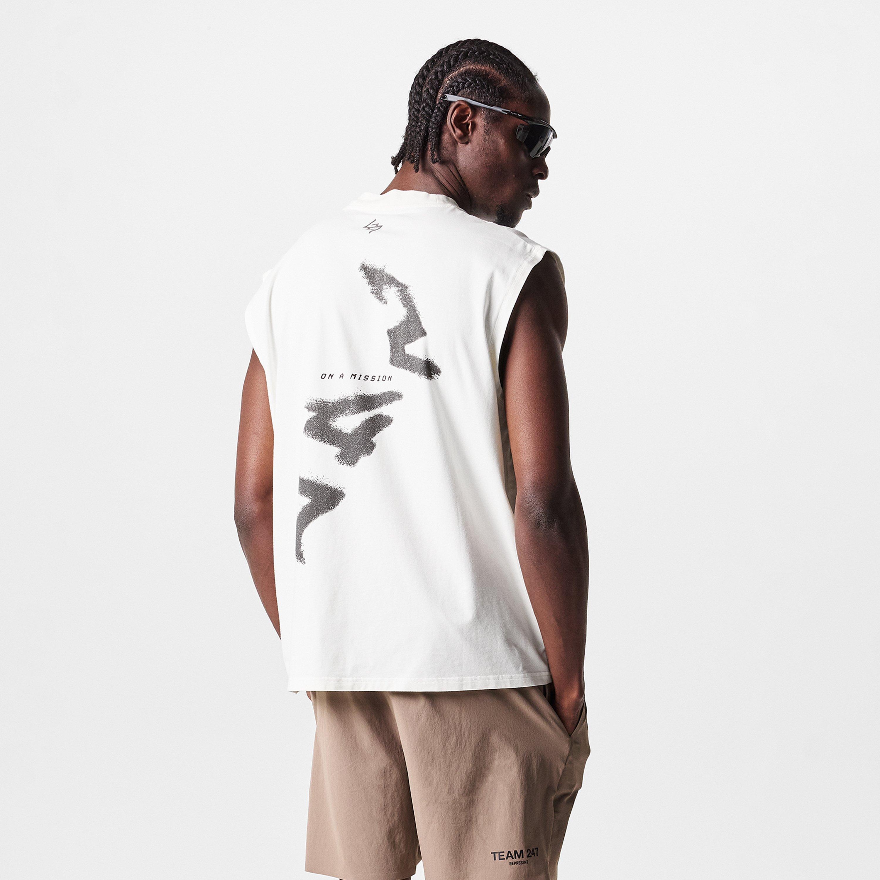 Flat White - Represent 247 - Men's Performance Vest - 4