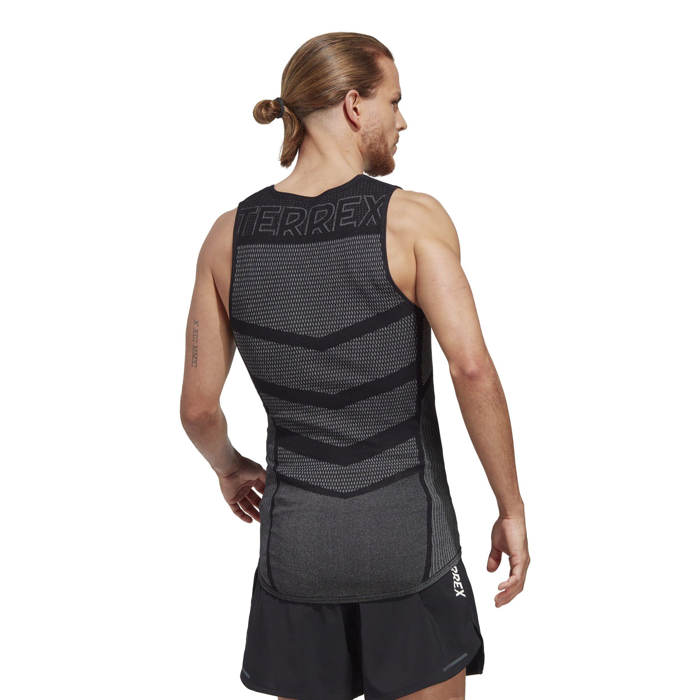 Black/ White - adidas - Terrex Drynamo Sleeveless Baselayer Tank Top Mens - 3