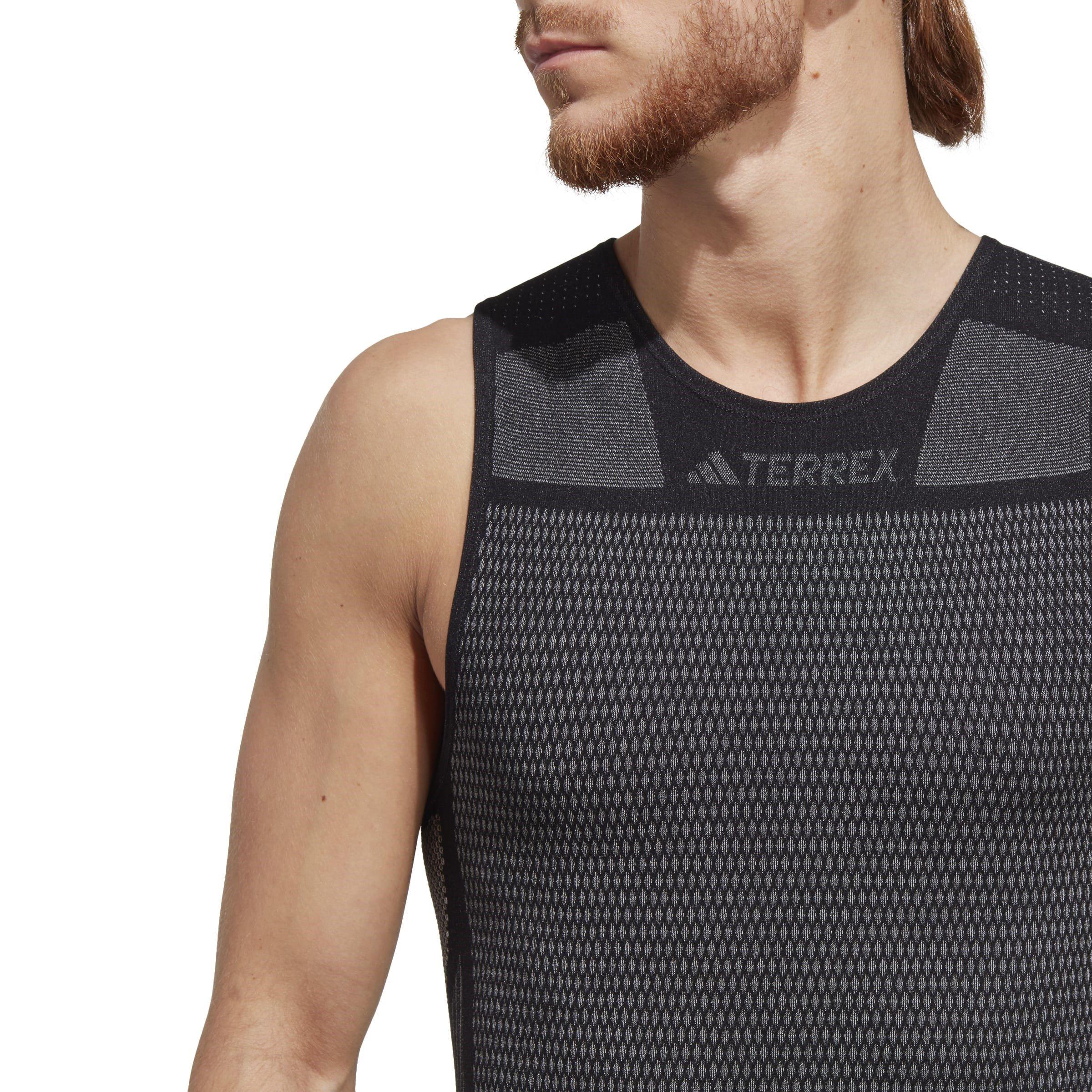 Black/ White - adidas - Terrex Drynamo Sleeveless Baselayer Tank Top Mens - 5