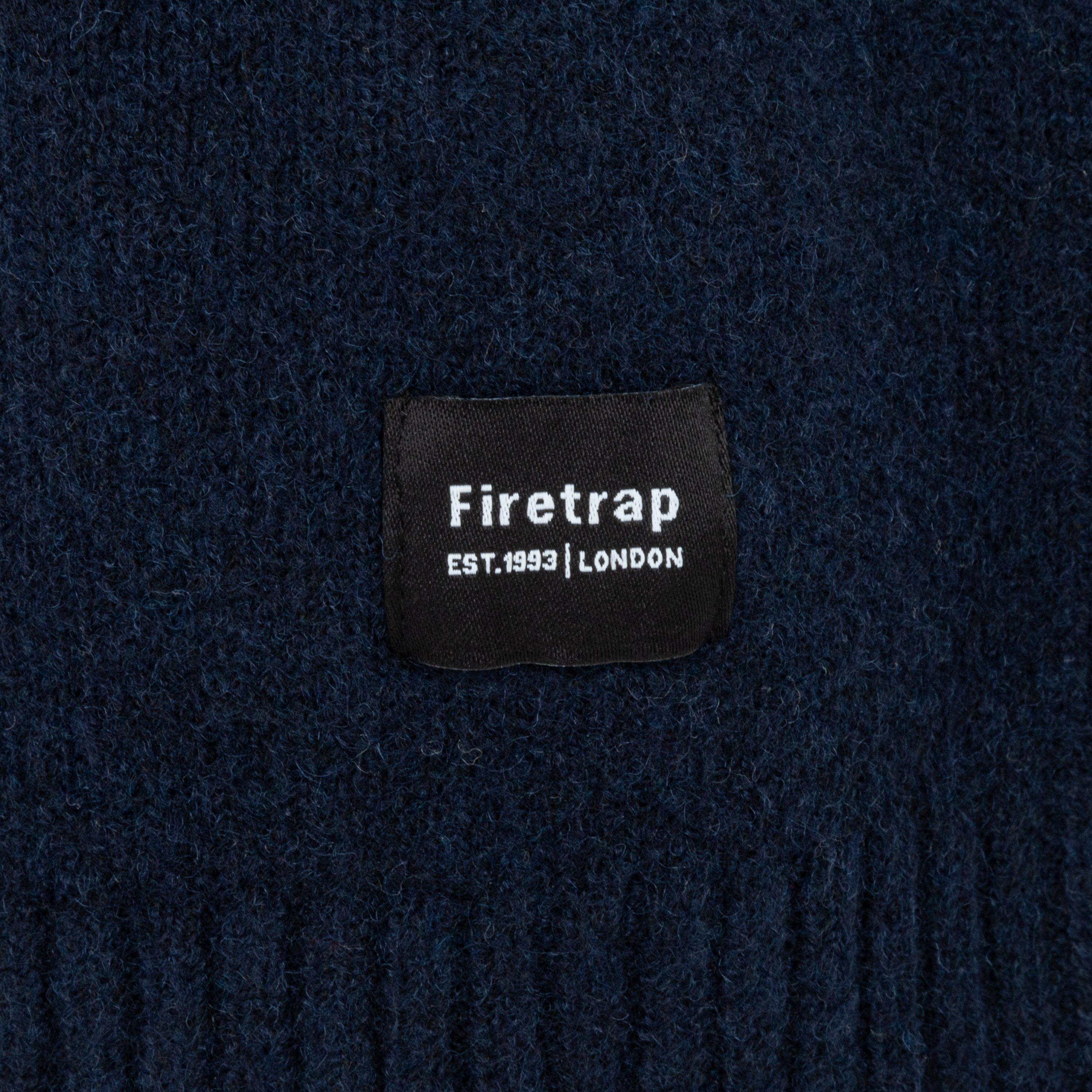 Navy - Firetrap - Crew Neck Sleeveless Sweater Vest Men - 4