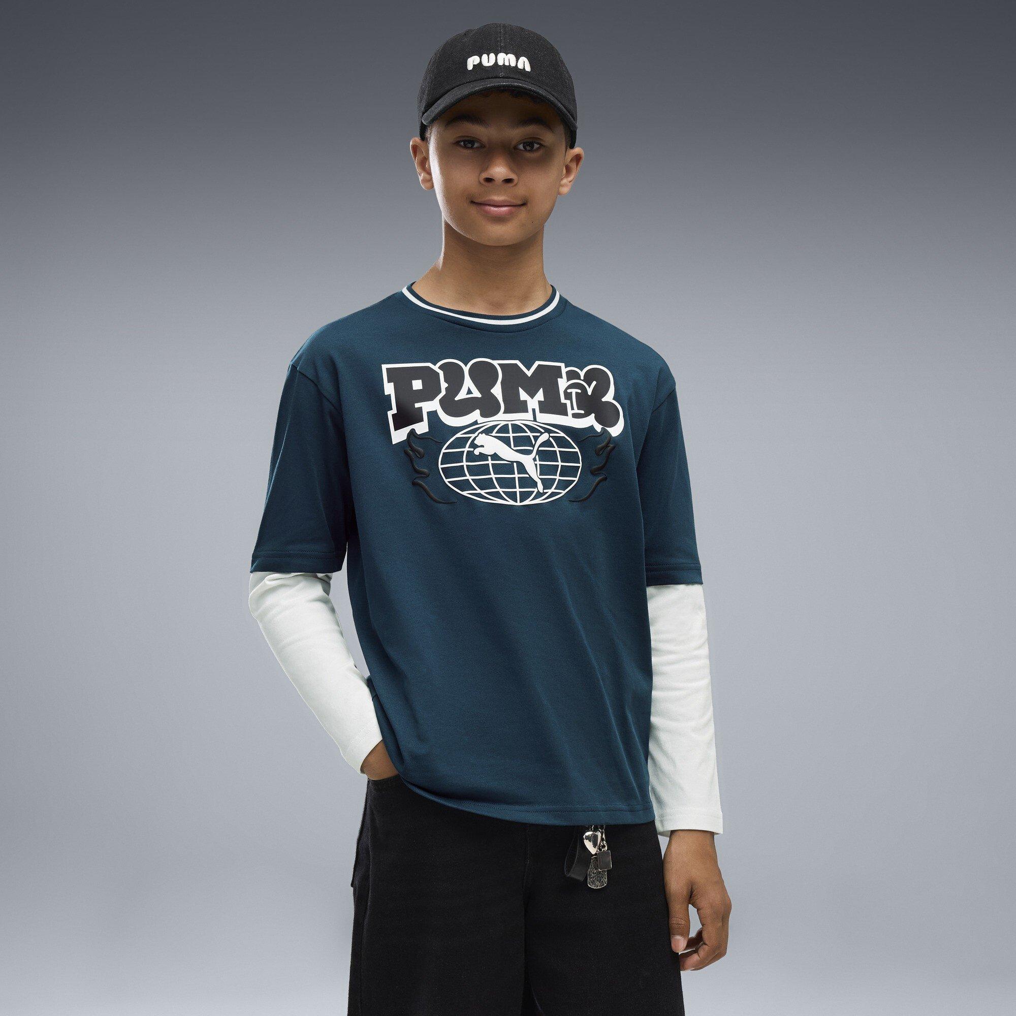 Midnight Petrol - Puma - Puma Mid90s Ls tee Jn64 - 3