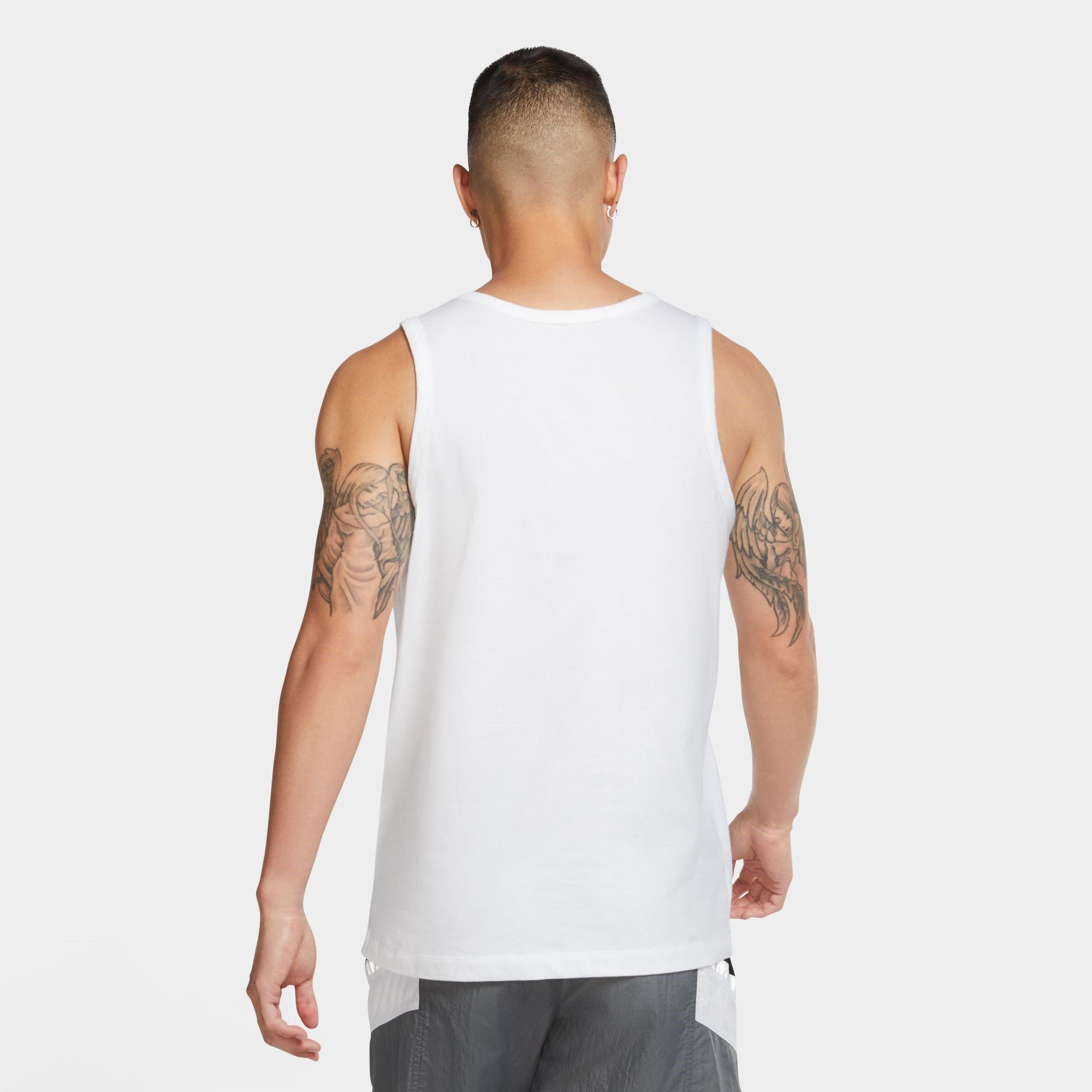 Bijelo/Crno - Nike - Men's Foundation Tank Top - 4