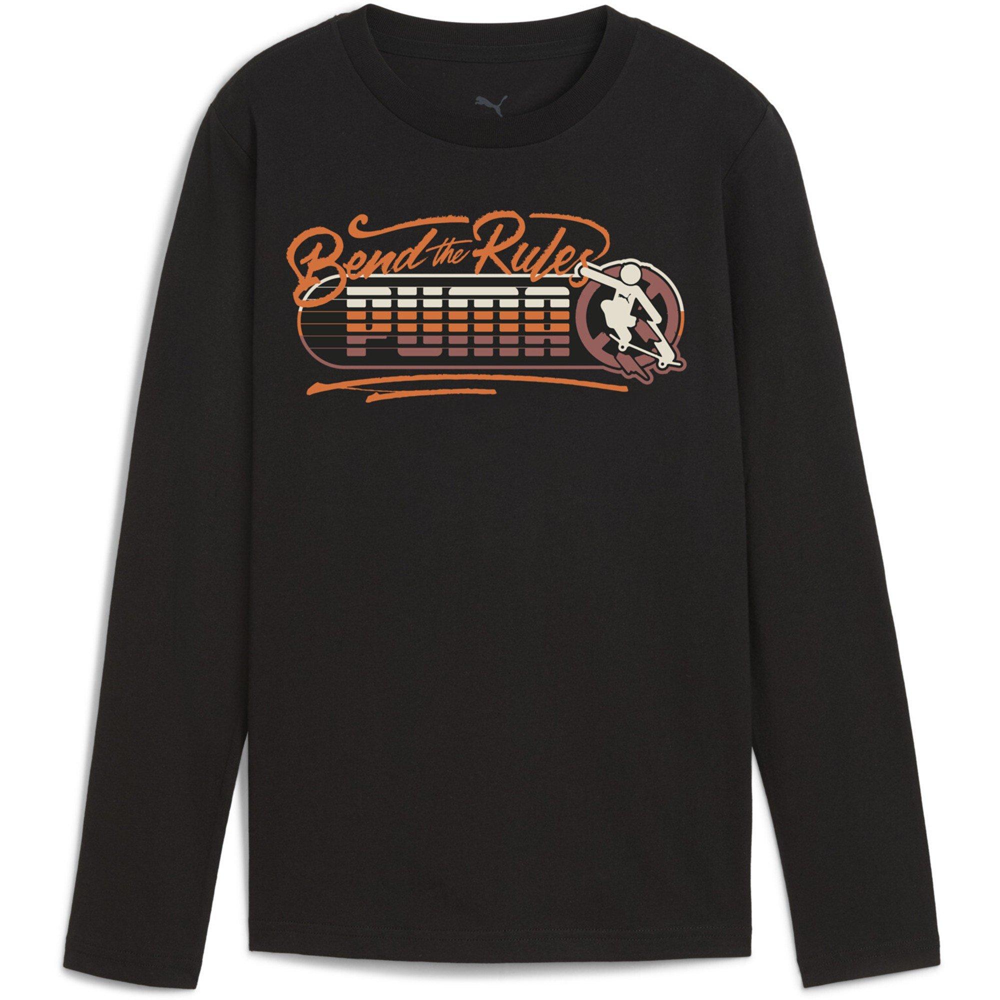 Puma Zwart - Puma - Unisex Kids' Mid90S Long Sleeve T-Shirt - 1