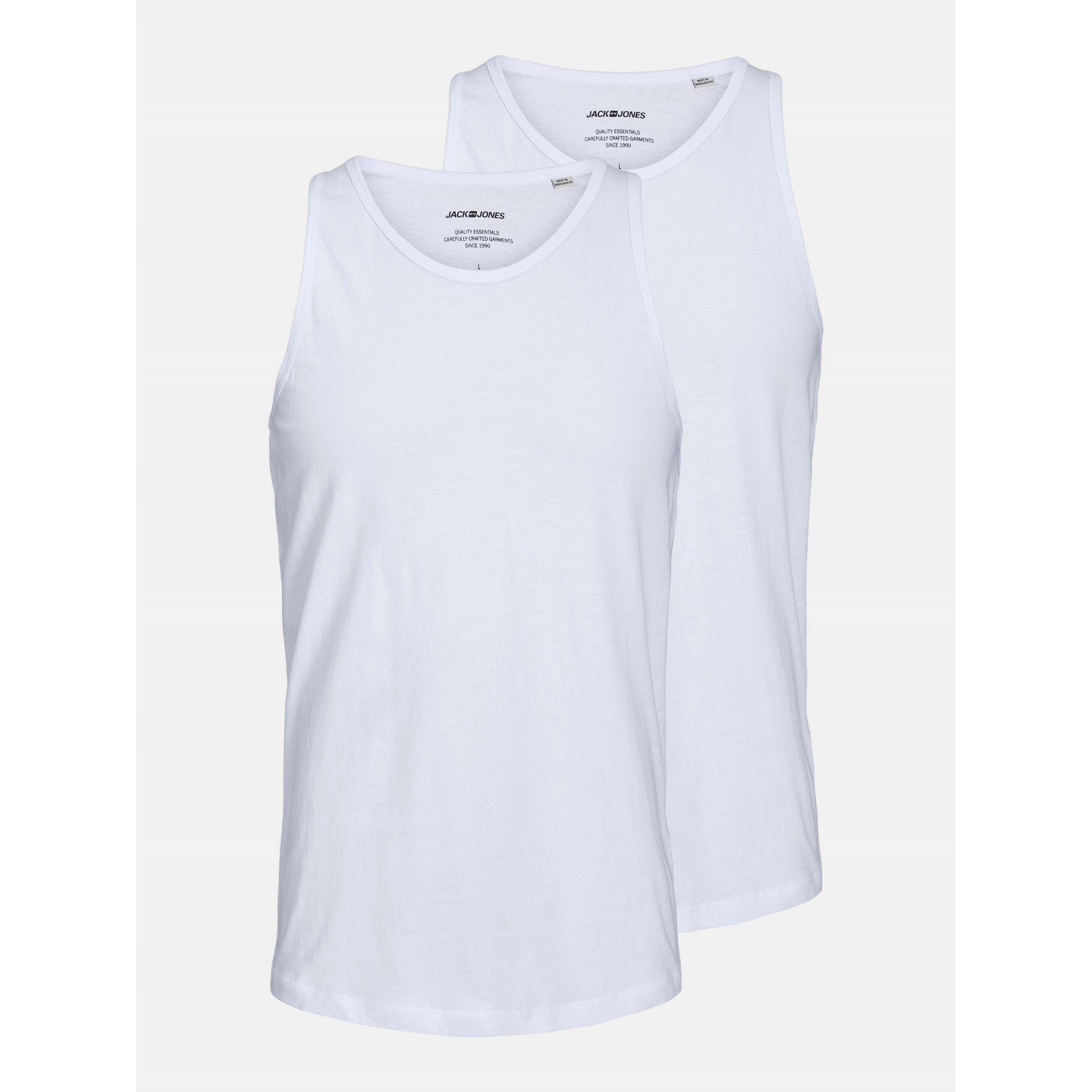Jack And Jones Men's 2-Pack Vest - White - L