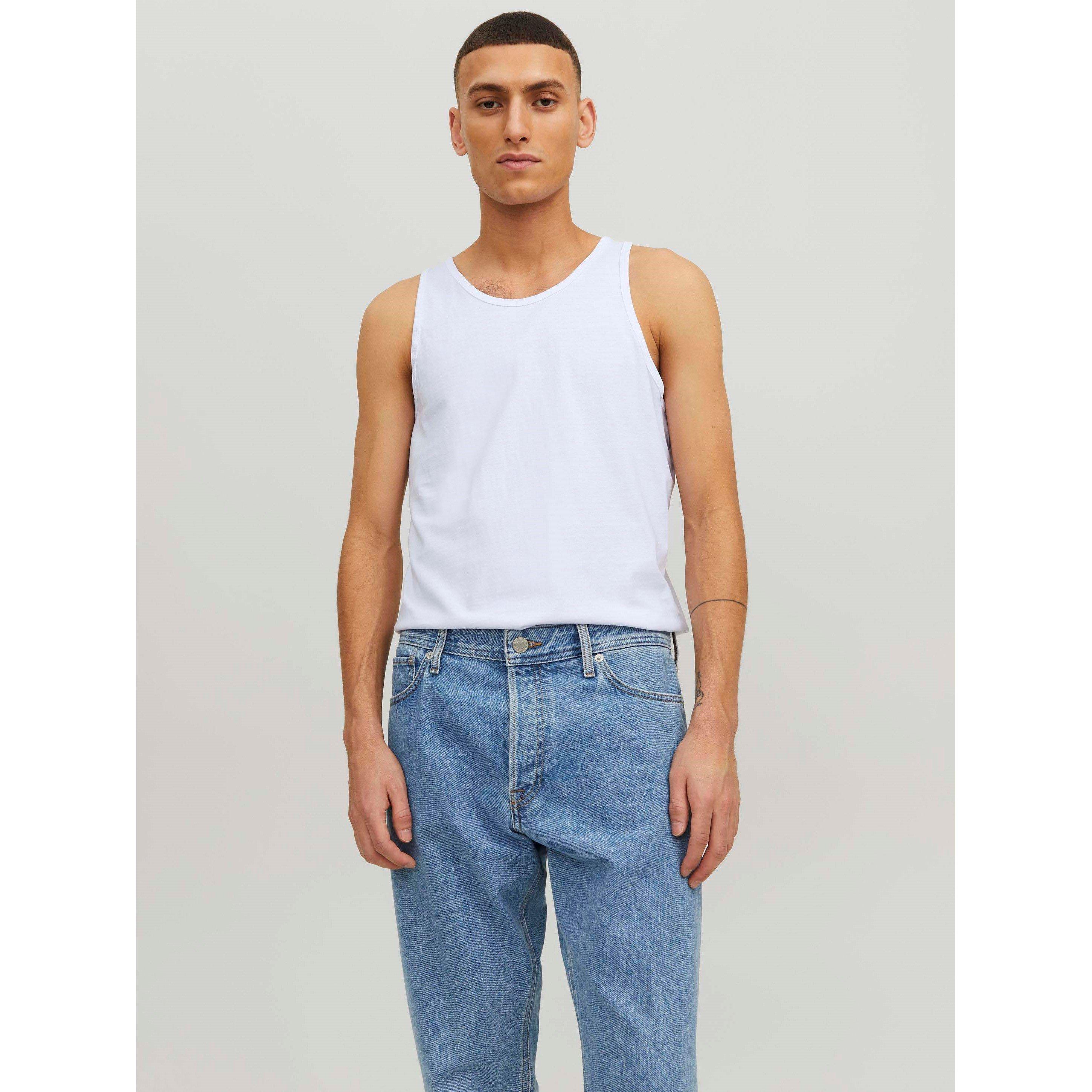 White - Jack and Jones - Mens 2-Pack Vest - 3