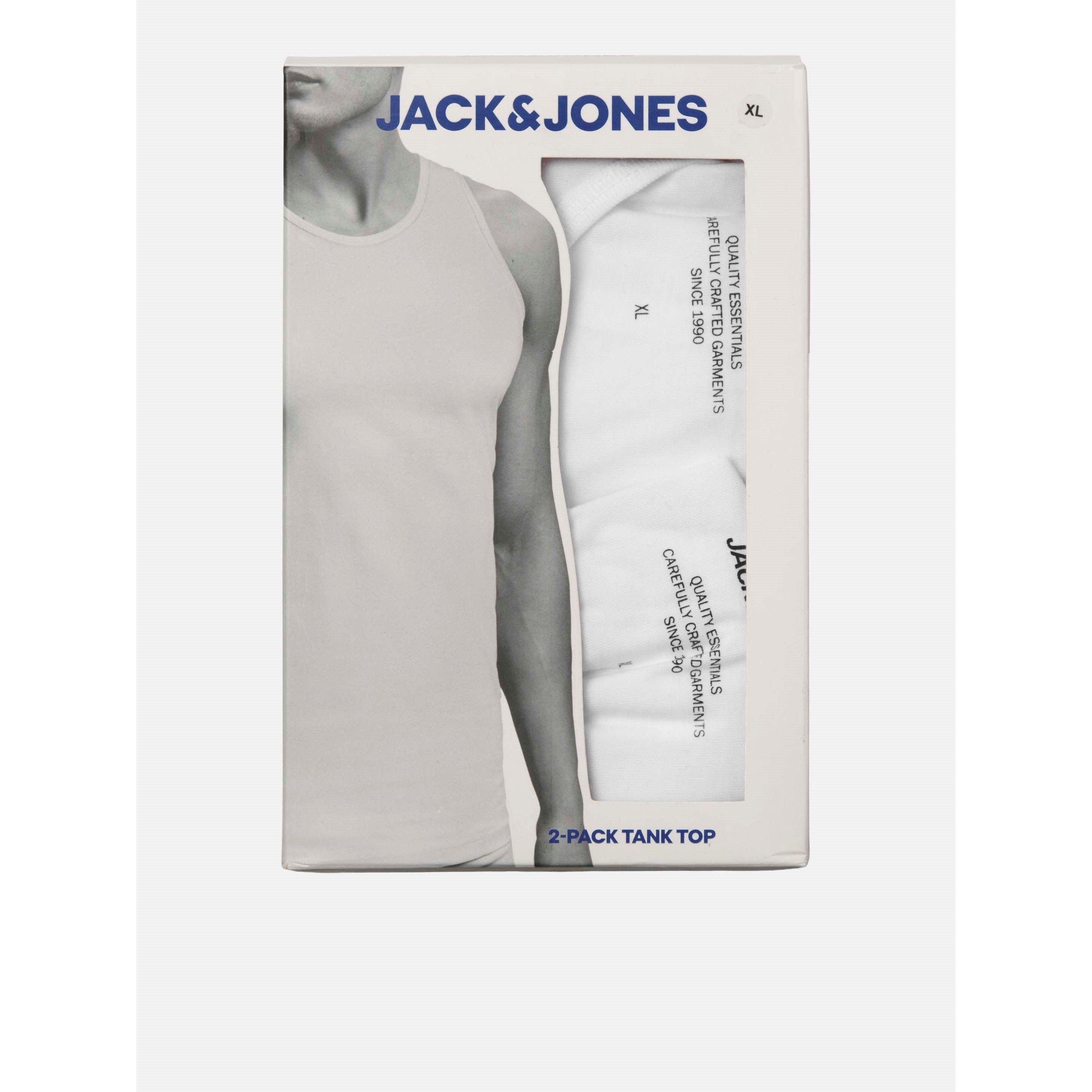 White - Jack and Jones - Mens 2-Pack Vest - 8