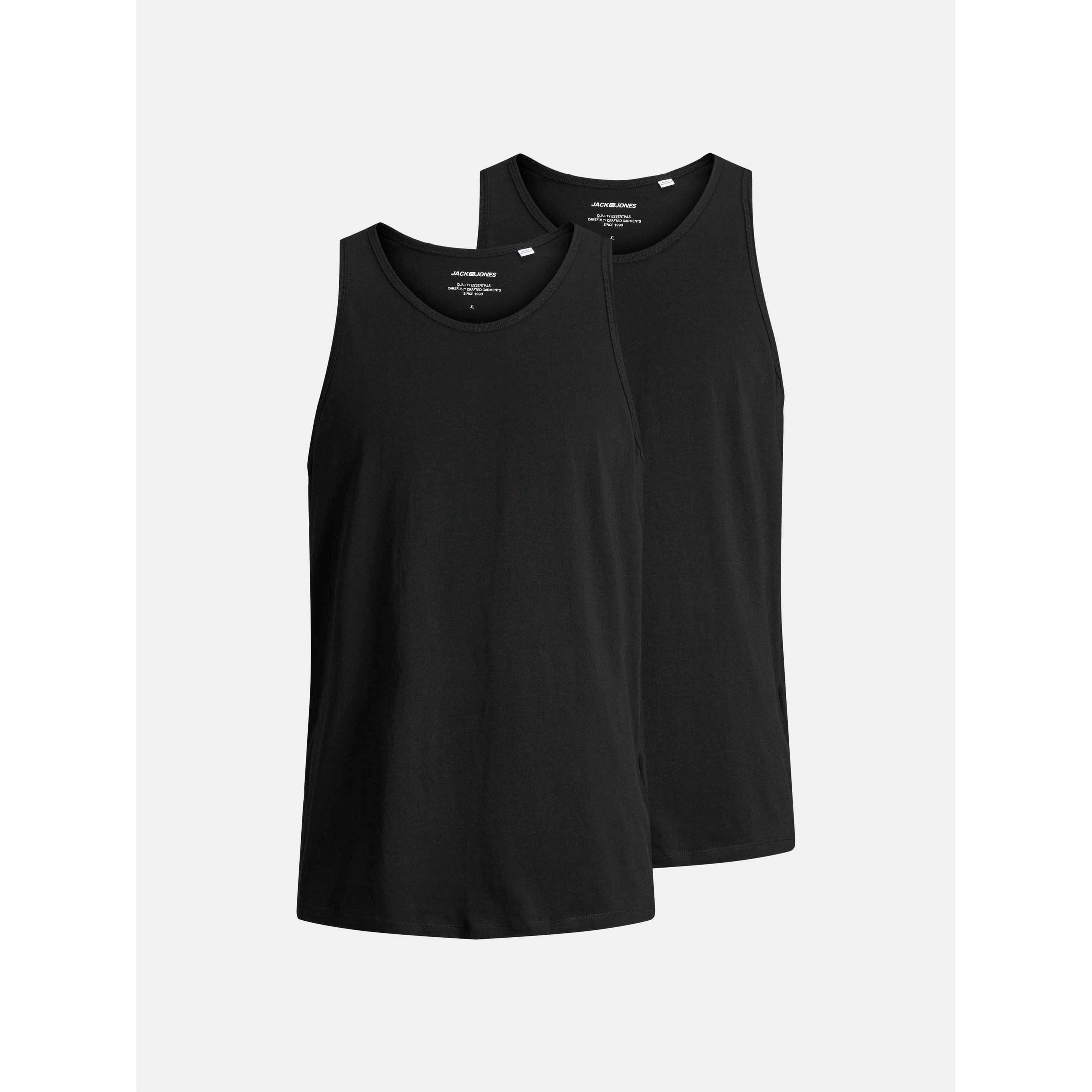 Black - Jack and Jones - Mens 2-Pack Vest - 1