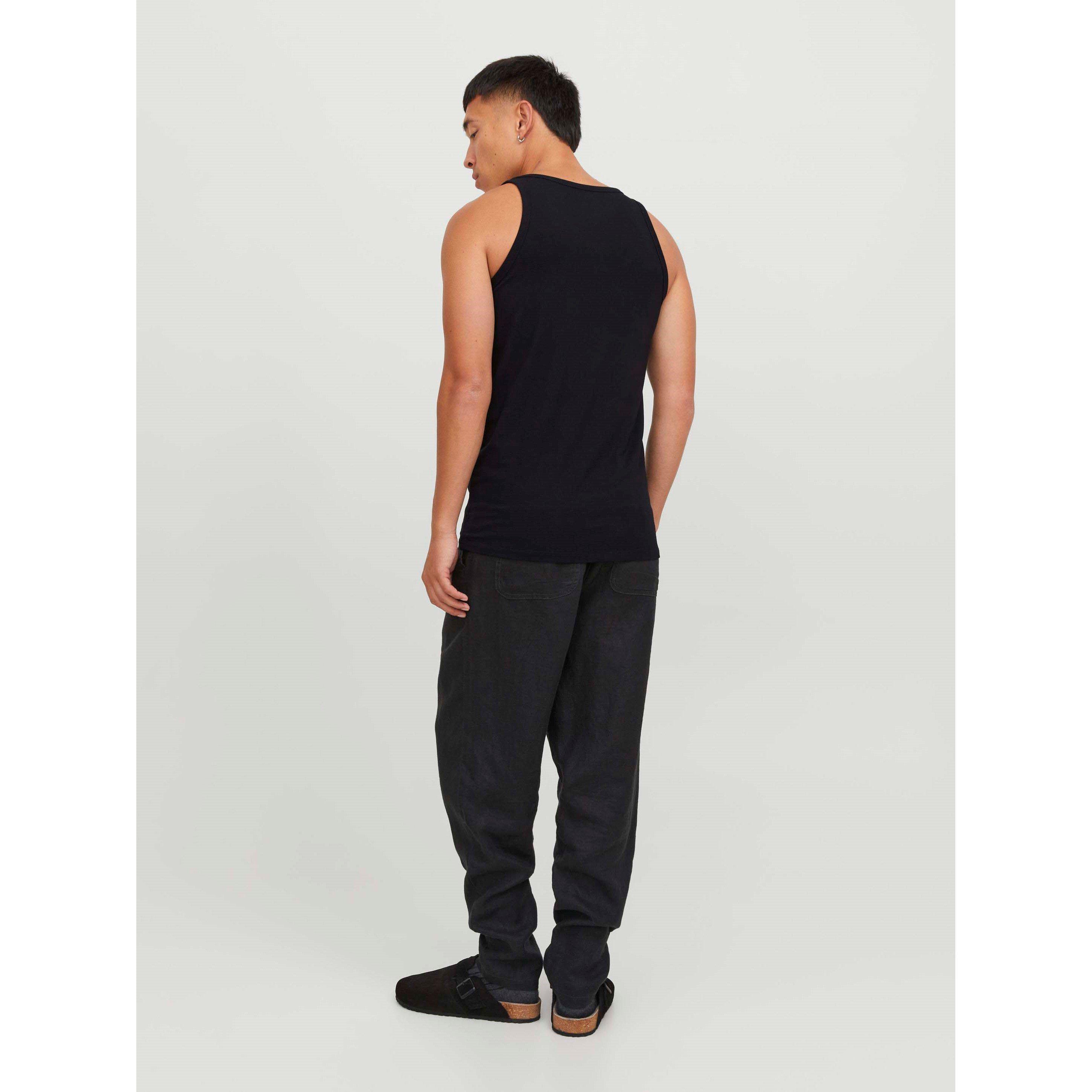 Black - Jack and Jones - 2-pack Sleeveless Vest Mens - 4