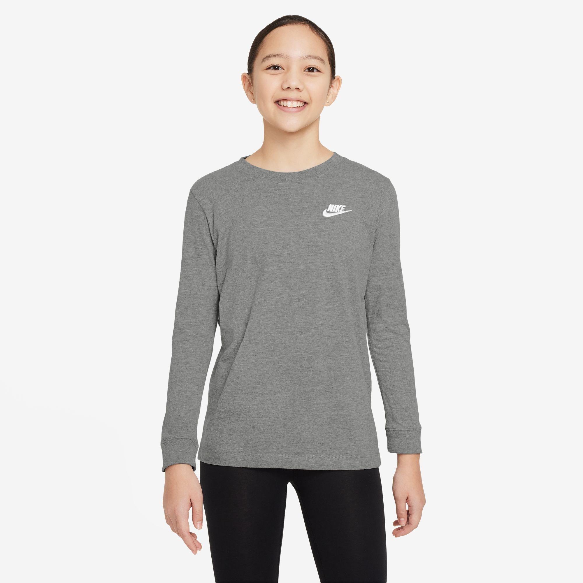 Tamno siva Heather - Nike - Nike K Nsw Ls T Emb Jn99 - 1