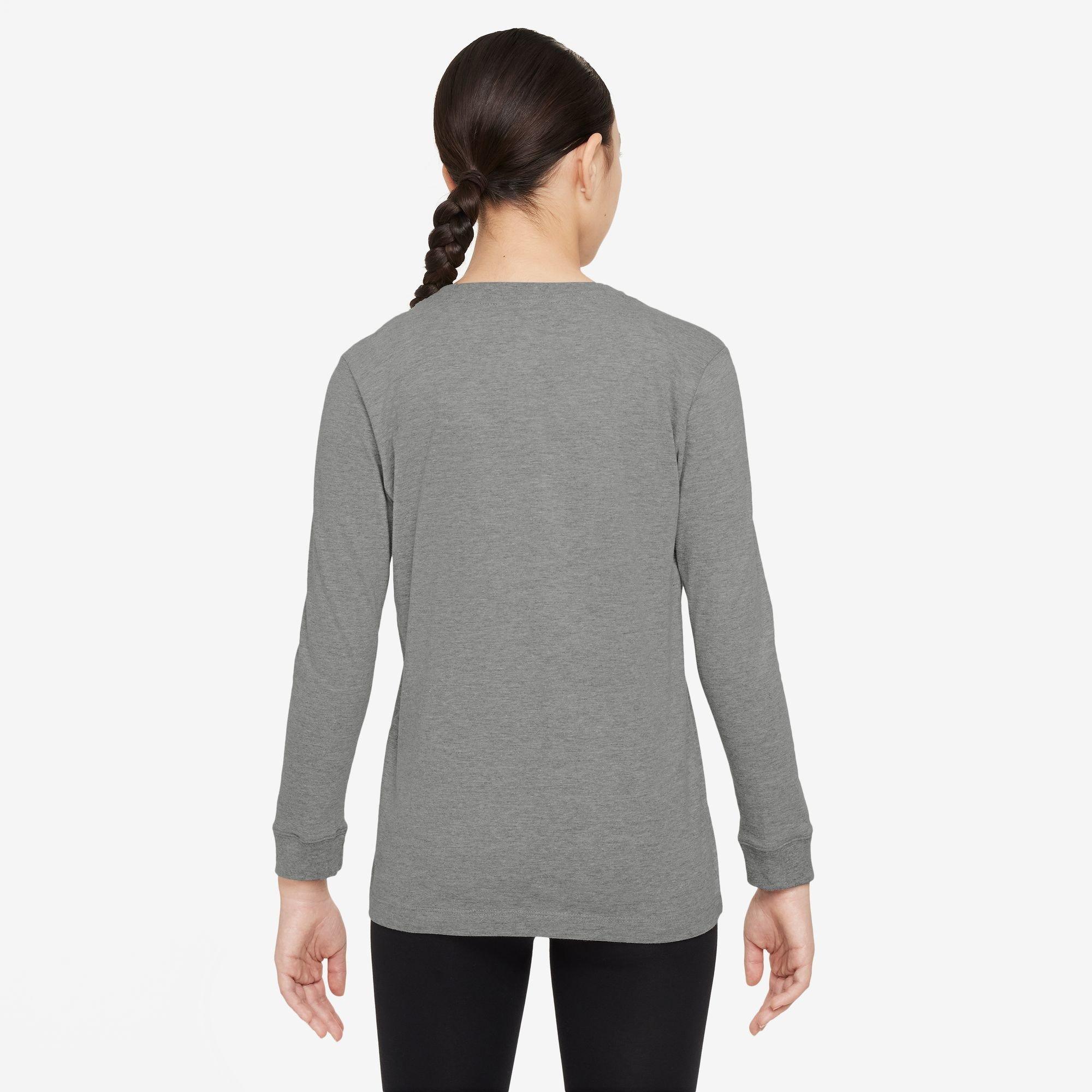 Tamno siva Heather - Nike - Nike K Nsw Ls T Emb Jn99 - 2