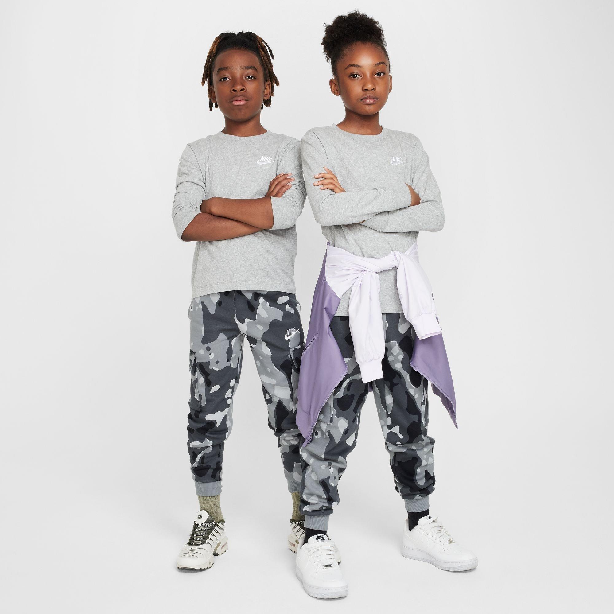 Tamno siva Heather - Nike - Nike K Nsw Ls T Emb Jn99 - 7