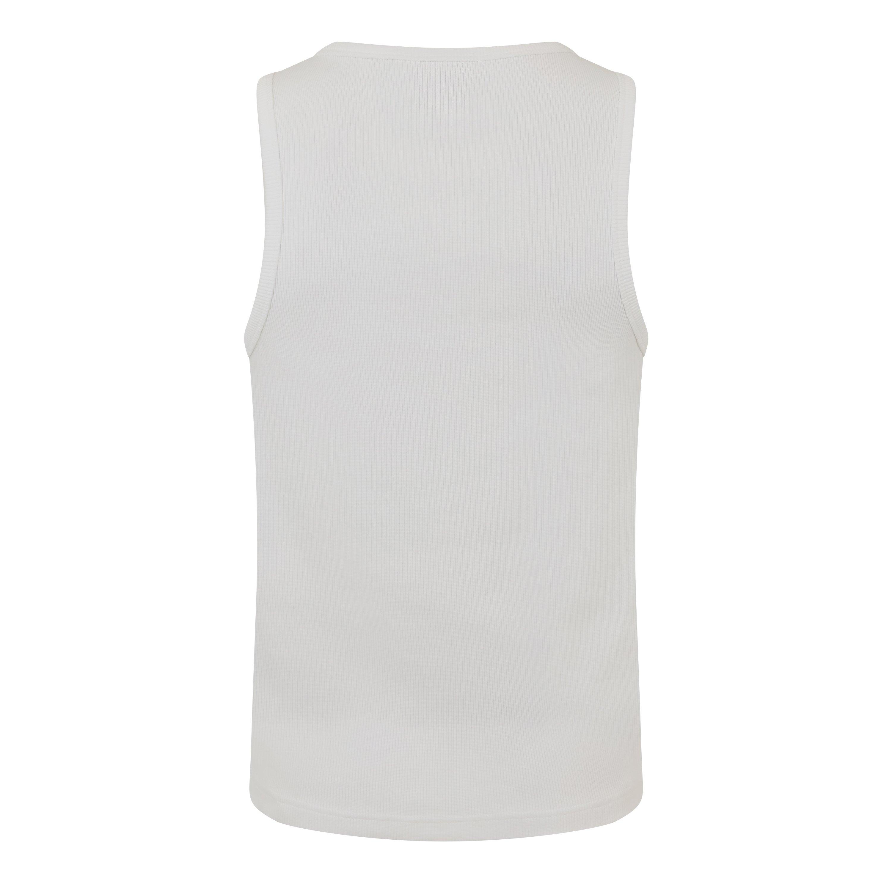 White - Casablanca - Casa Ribbed Tank Sn62 - 2