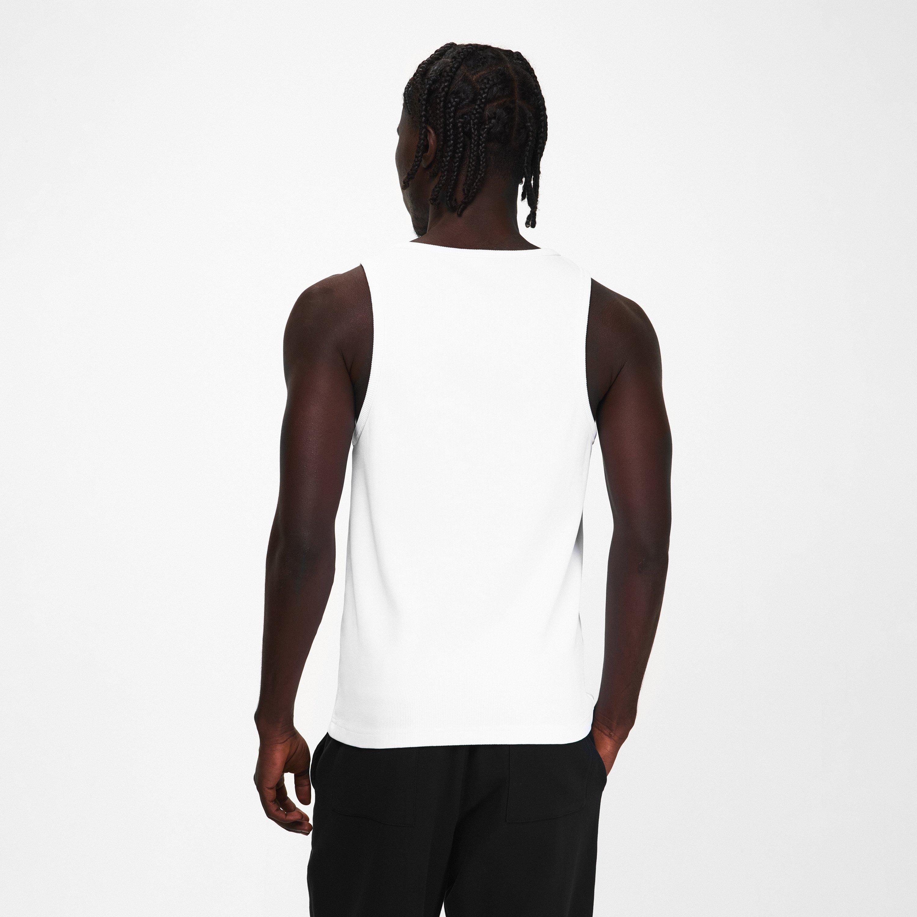 White - Casablanca - Casa Ribbed Tank Sn62 - 4
