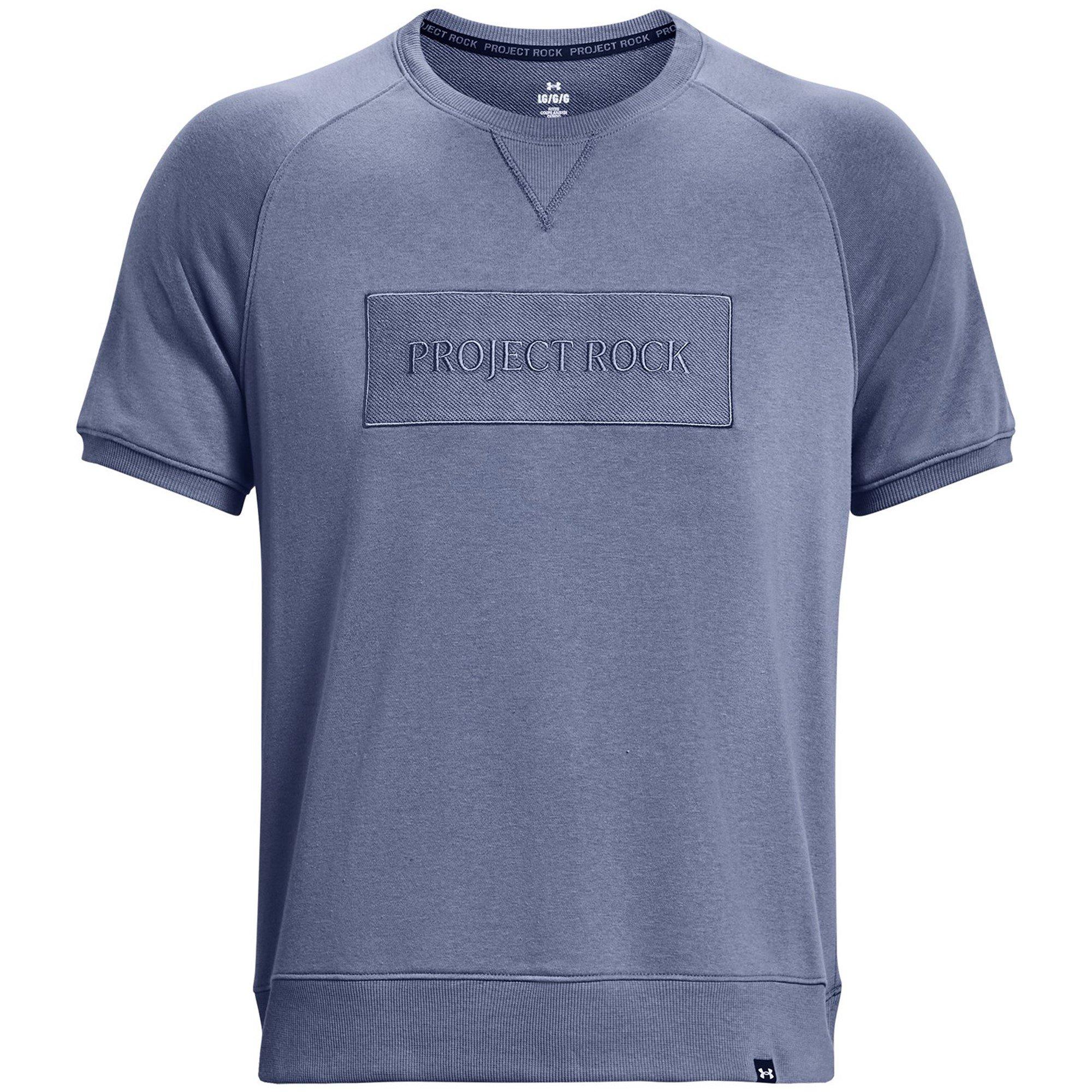 Under Armour Men's Project Rock Terry Gym Top - Blue - S
