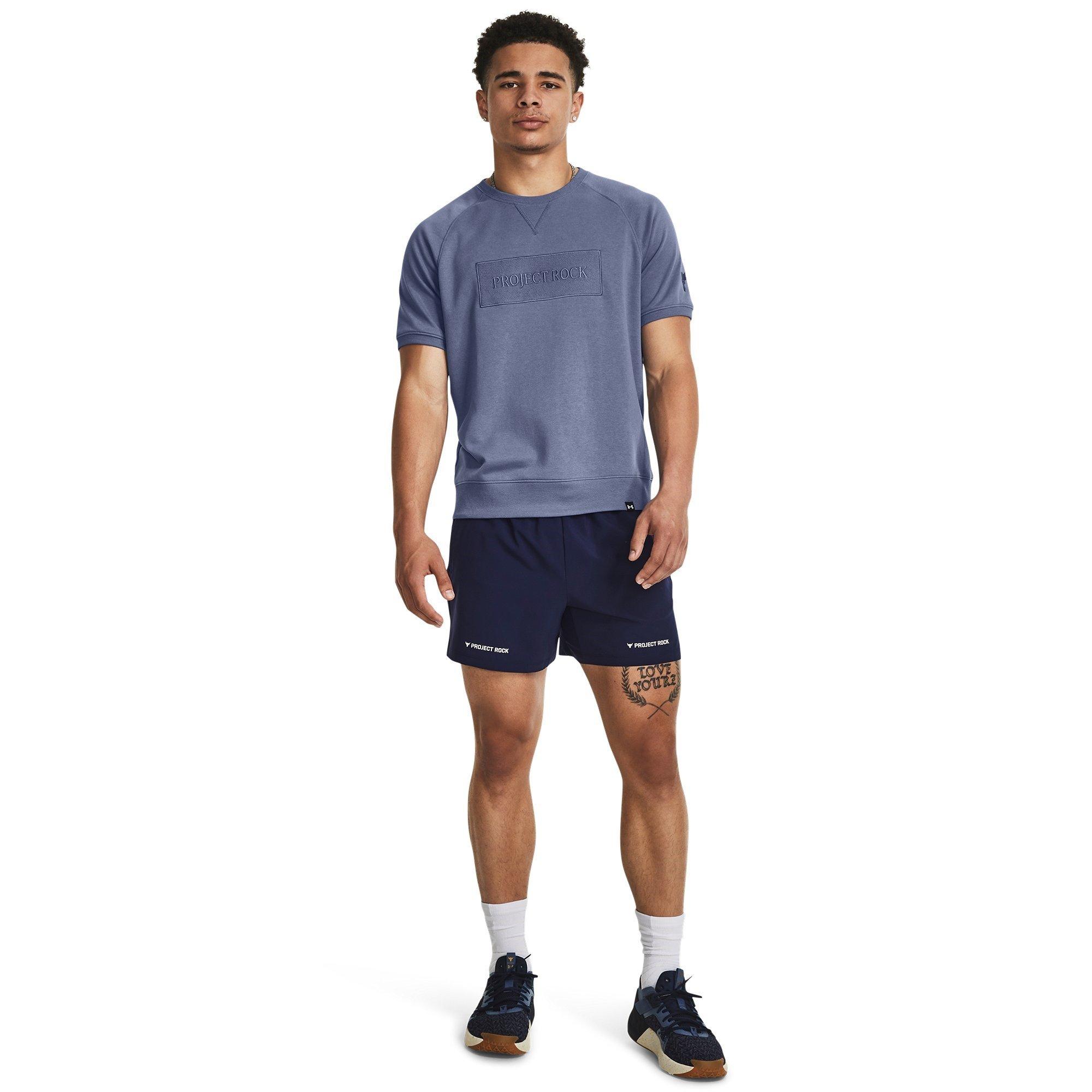 Plava - Under Armour - Project Rock Terry Gym Top Mens - 4