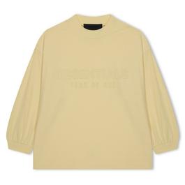 Fear Of God Essentials Logo Print Long Sleeve Top Juniors