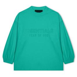 Fear Of God Essentials Logo Print Long Sleeve Top Juniors