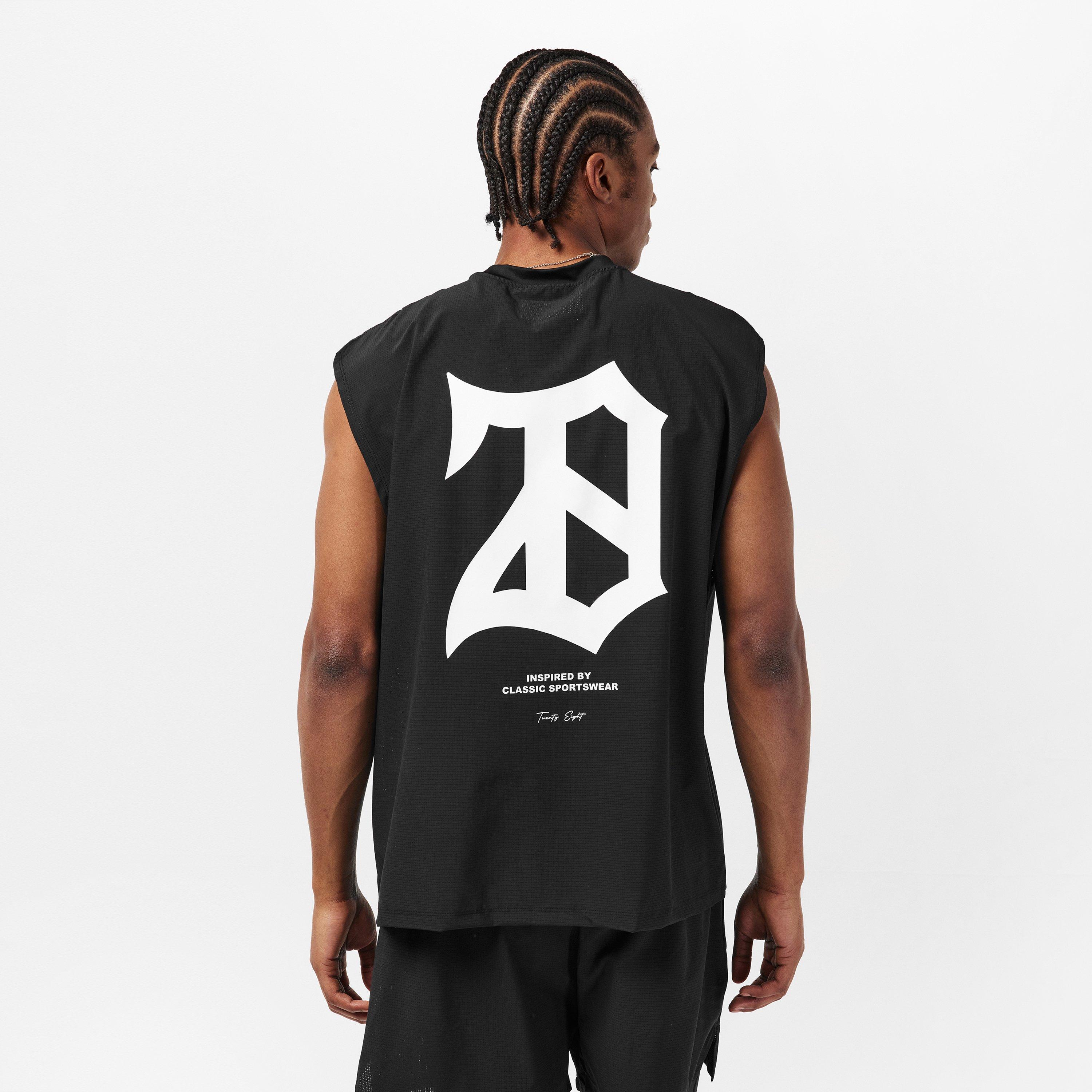 Black - 28 Club - Men's Mesh Performance Gym Vest - 4