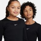 Negro/Blanco - Nike - Therma-FIT One Big Kids' Long-Sleeve Training Top - 4