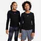 Negro/Blanco - Nike - Therma-FIT One Big Kids' Long-Sleeve Training Top - 6