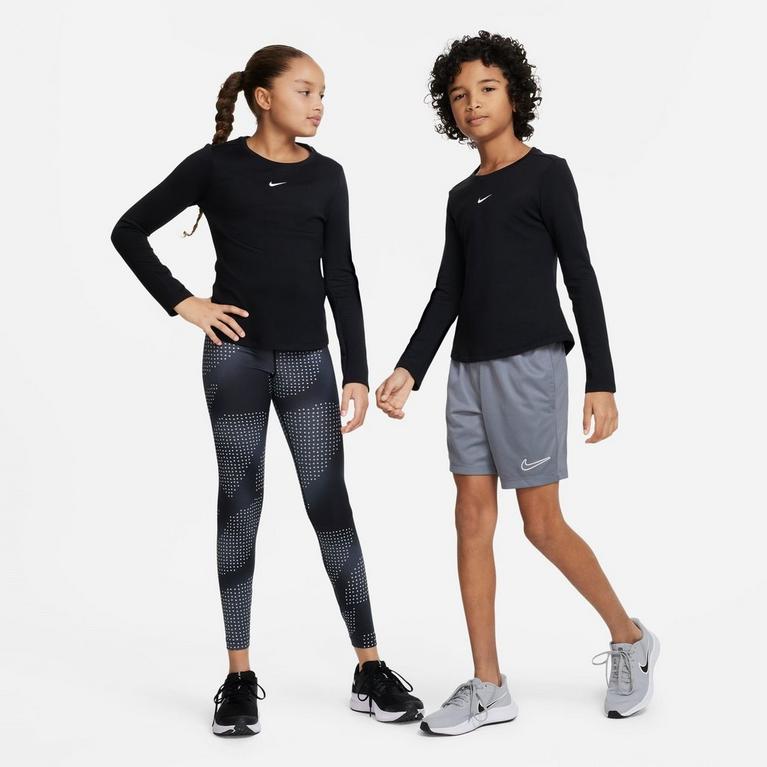 Negro/Blanco - Nike - Therma-FIT One Big Kids' Long-Sleeve Training Top - 7