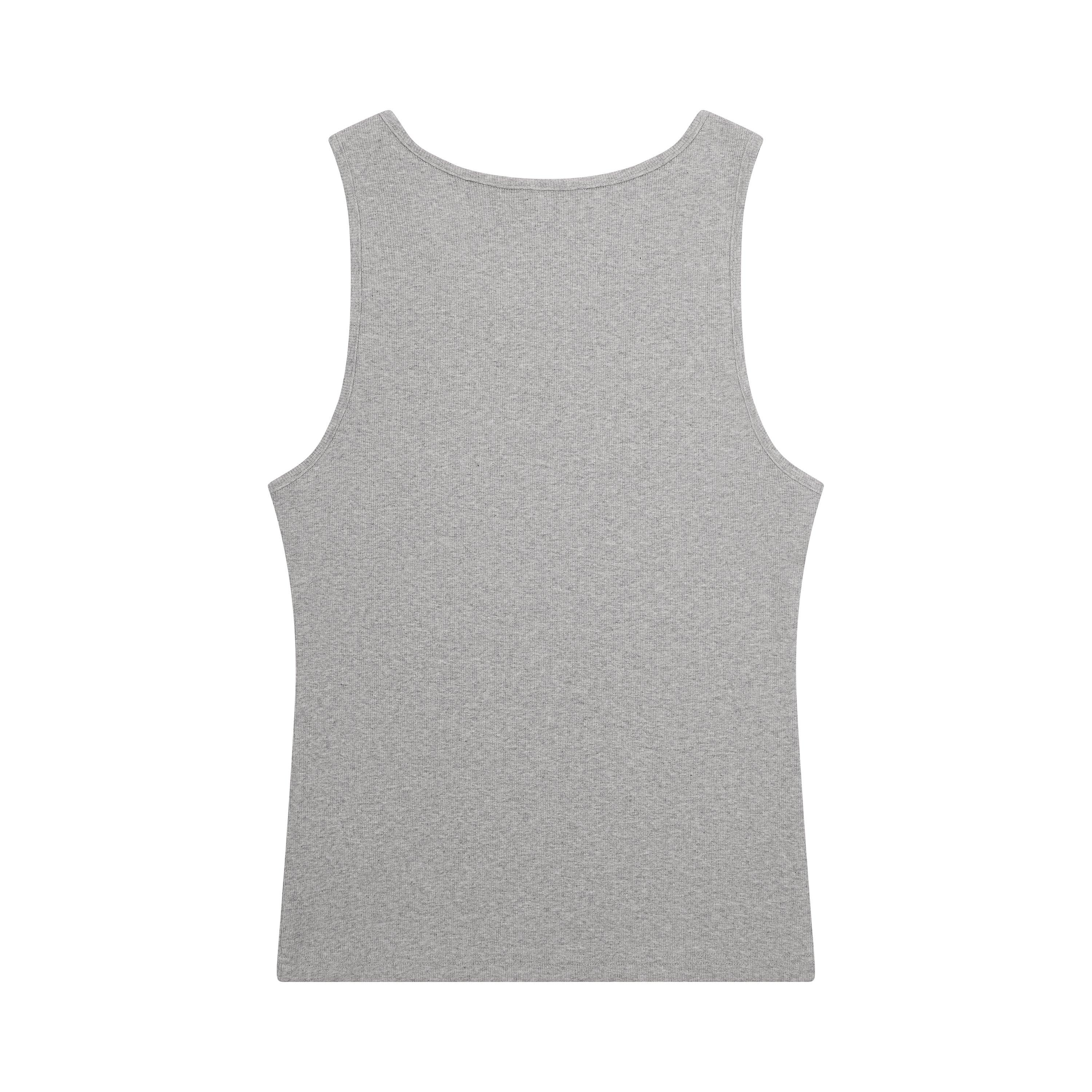 Grey - No Fear - Mens Ribbed Vest Top - 2