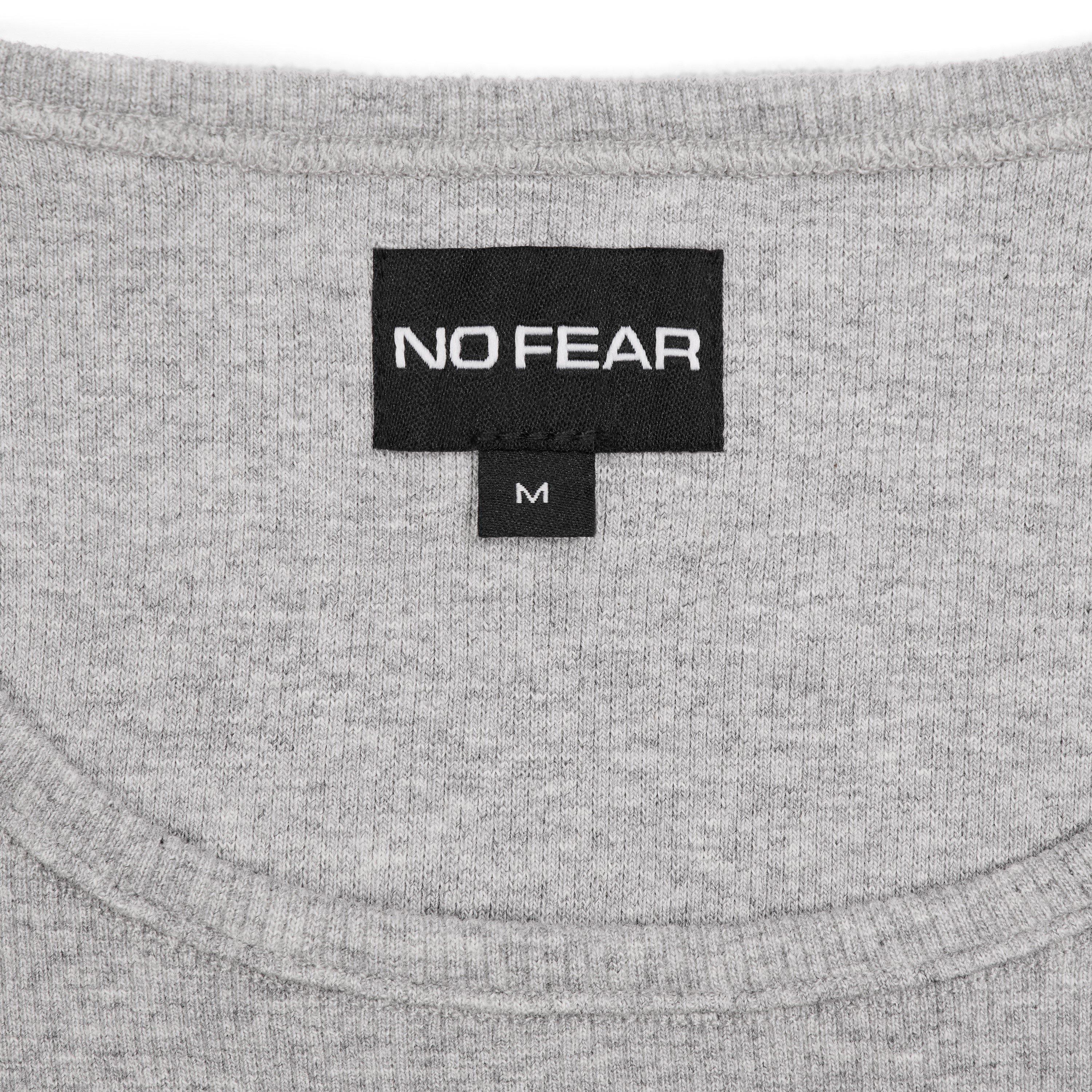 Grey - No Fear - Mens Ribbed Vest Top - 4